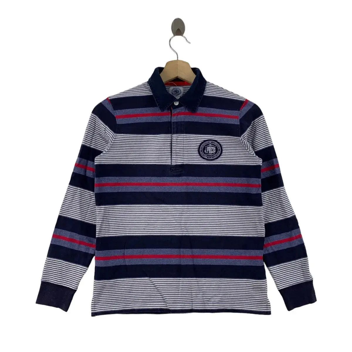 J. Press Vintage J.PRESS CAMBRIDGE Striped Patch Polo Tee Shirt Size XS / US 0-2 / IT 36-38 - 1 Thumbnail