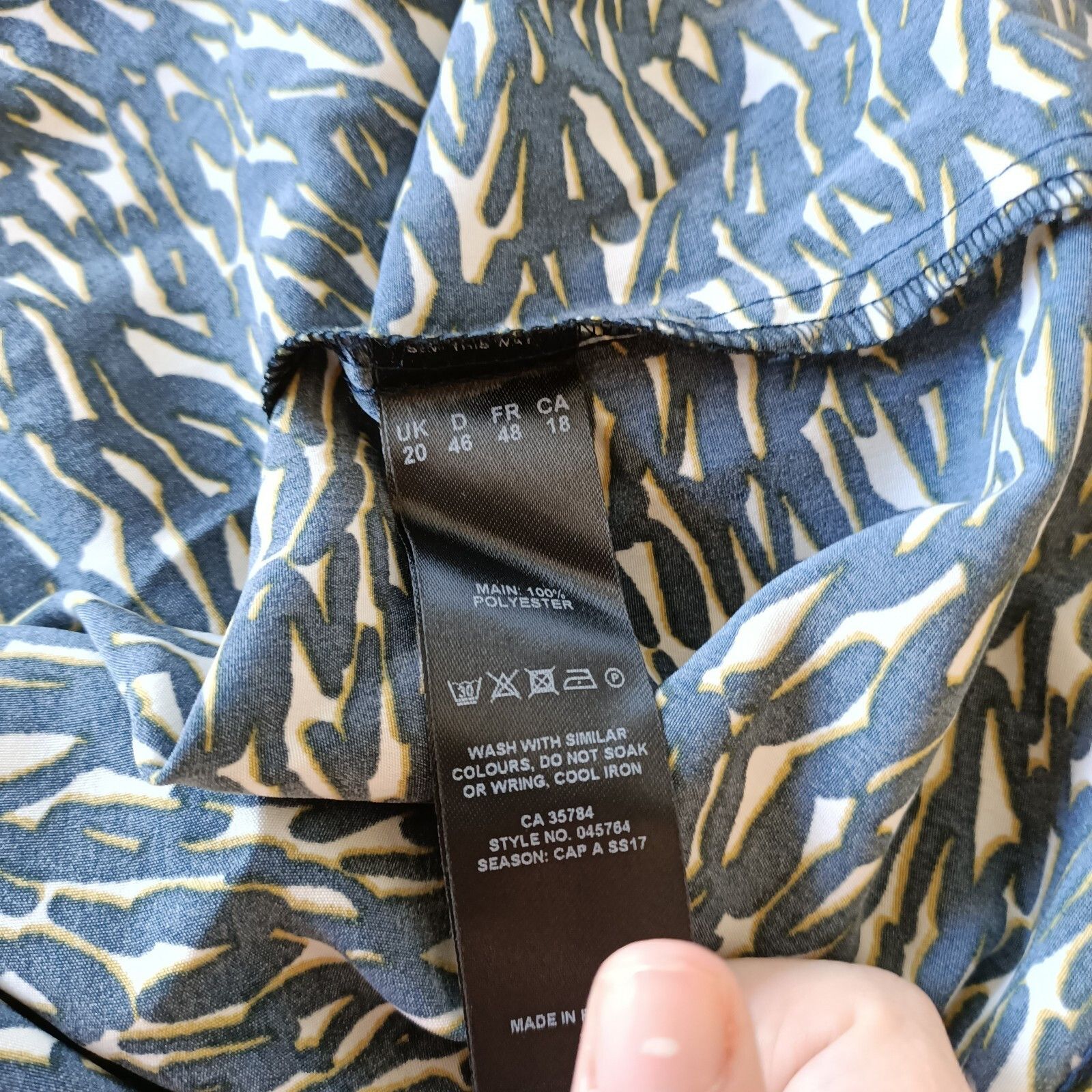 Designer Eastex Womens Blouse Short Sleeve Abstract Printed Corporate Size XXL / US 16-18 / IT 52-54 - 8 Thumbnail