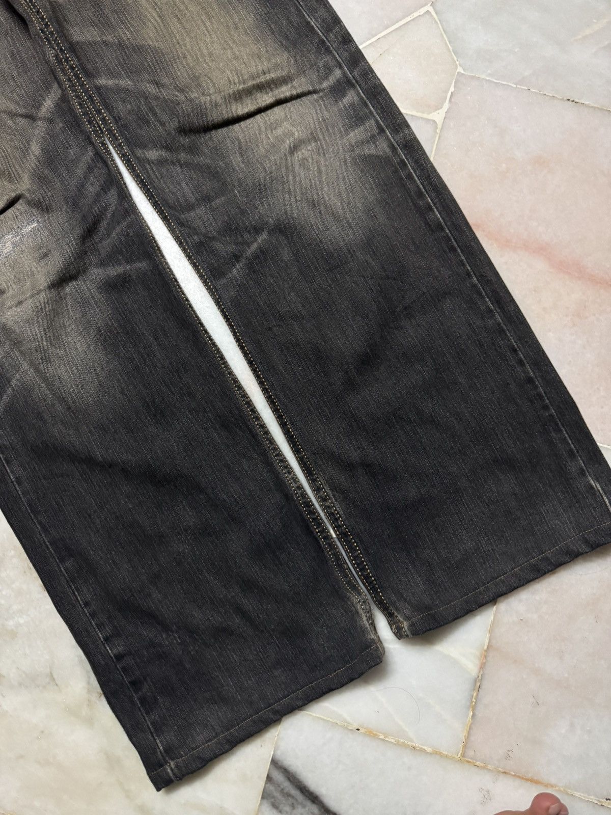 Japanese Brand 90's Vintage Japanese Faded Distressed Black Jeans Size US 34 / EU 50 - 6 Thumbnail