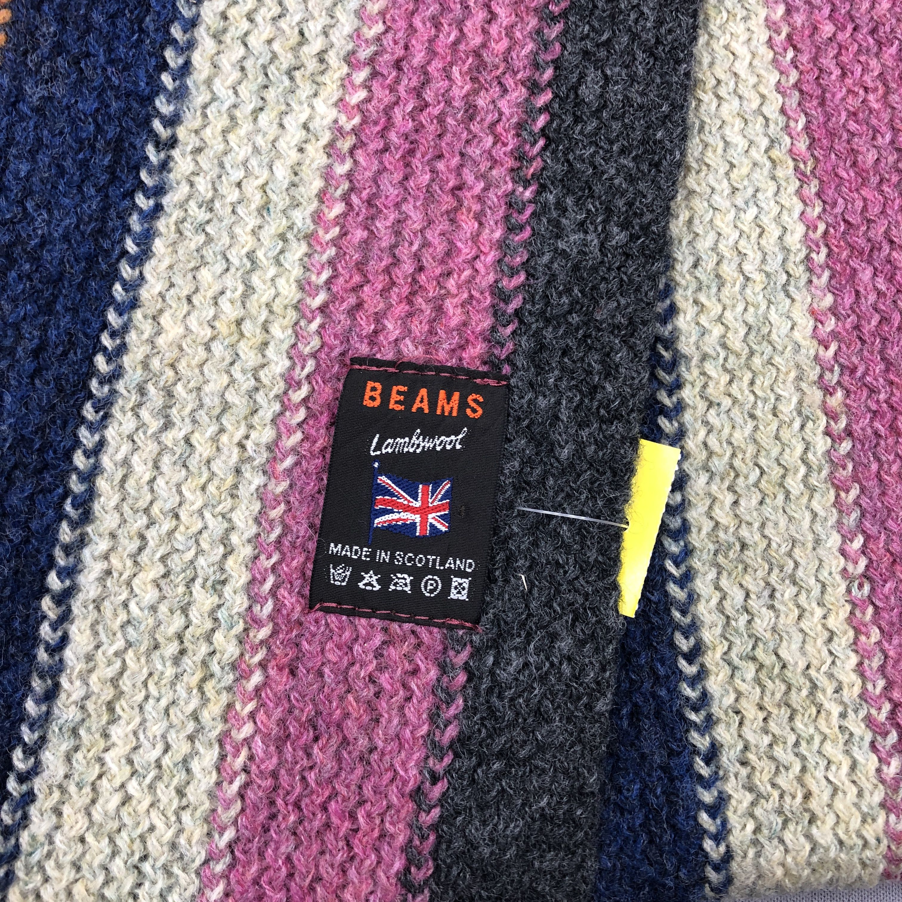 Beams Plus Vintage Beams Scarf Ribbed Knit Wool Cashmere Scarves Size ONE SIZE - 4 Thumbnail