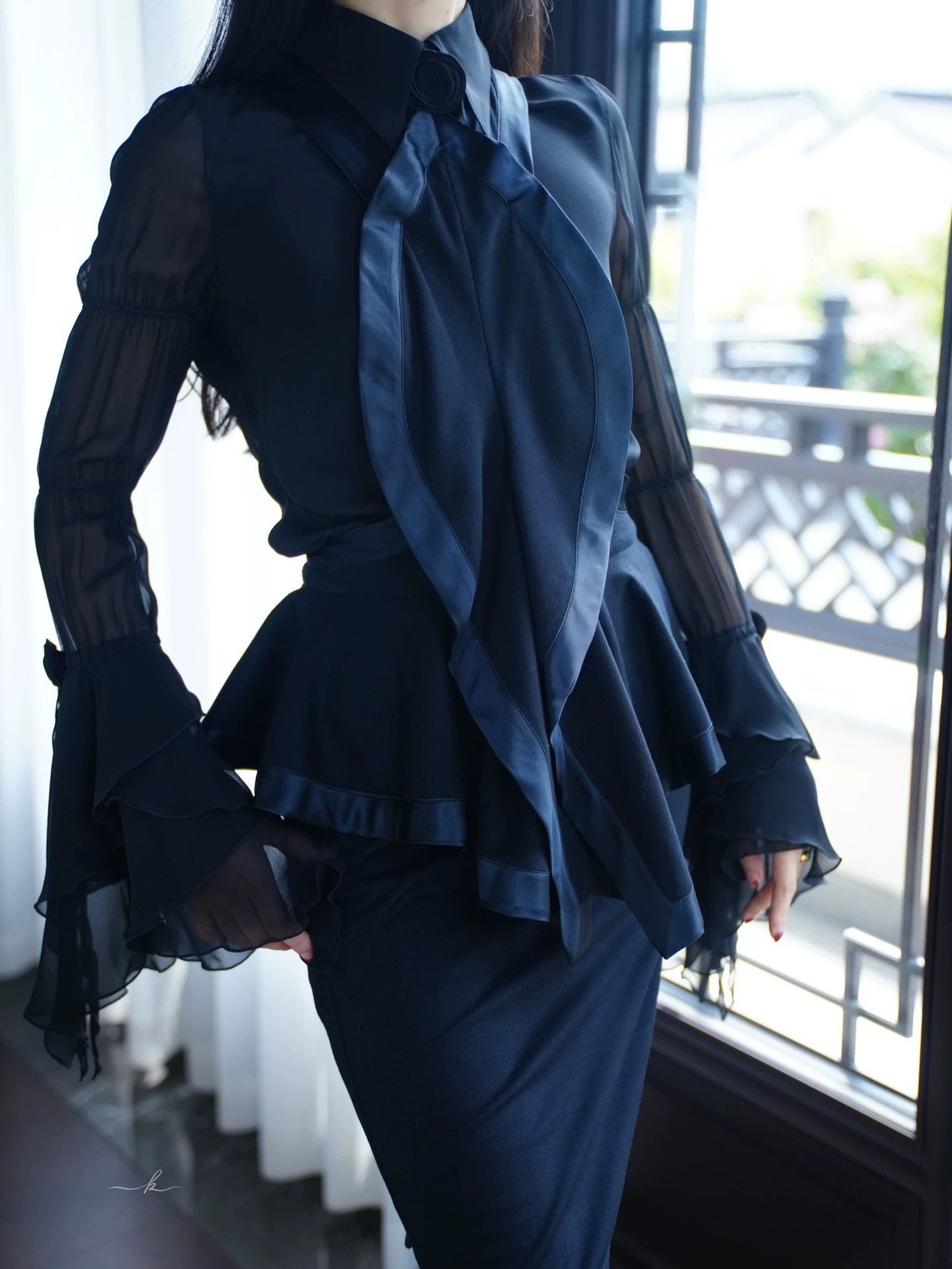 Givenchy Givenchy Runway Silk Suspender Double Flounce Dress 38/M Size XS / US 0-2 / IT 36-38 - 5 Thumbnail