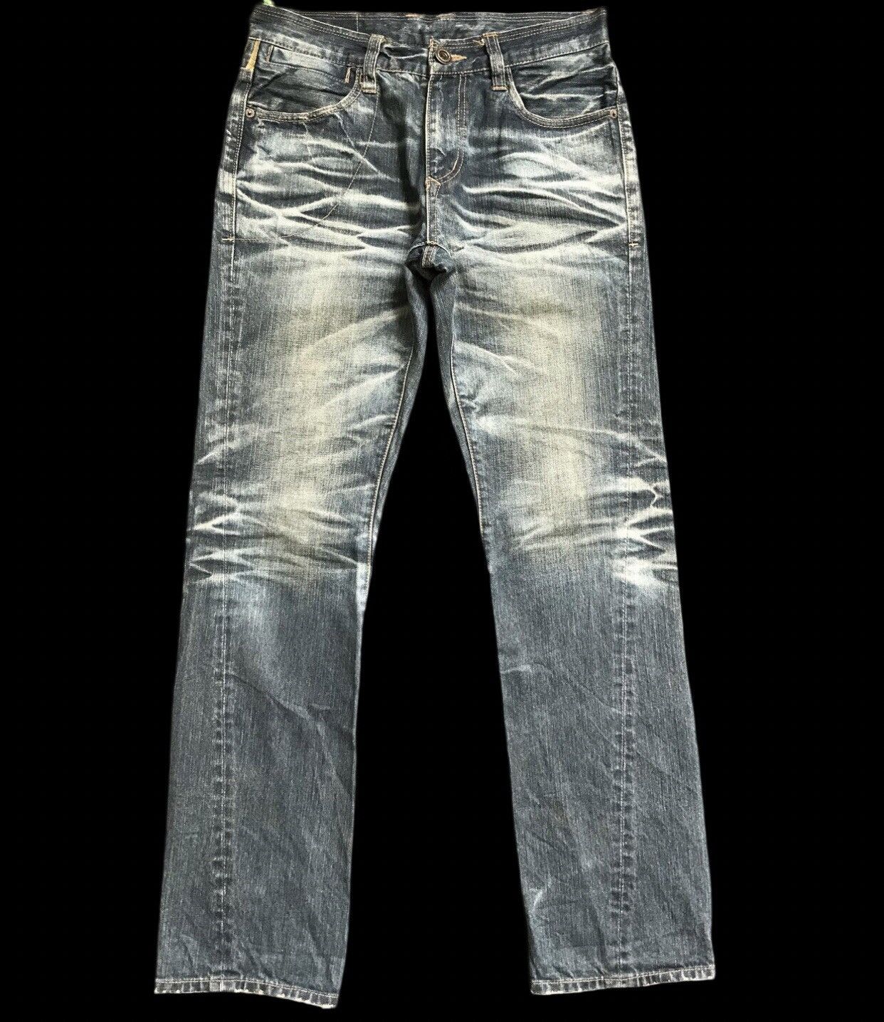 Japanese Brand D91 COTTON INDIGO Twisted Leg Jeans Size US 30 / EU 46 - 1 Thumbnail