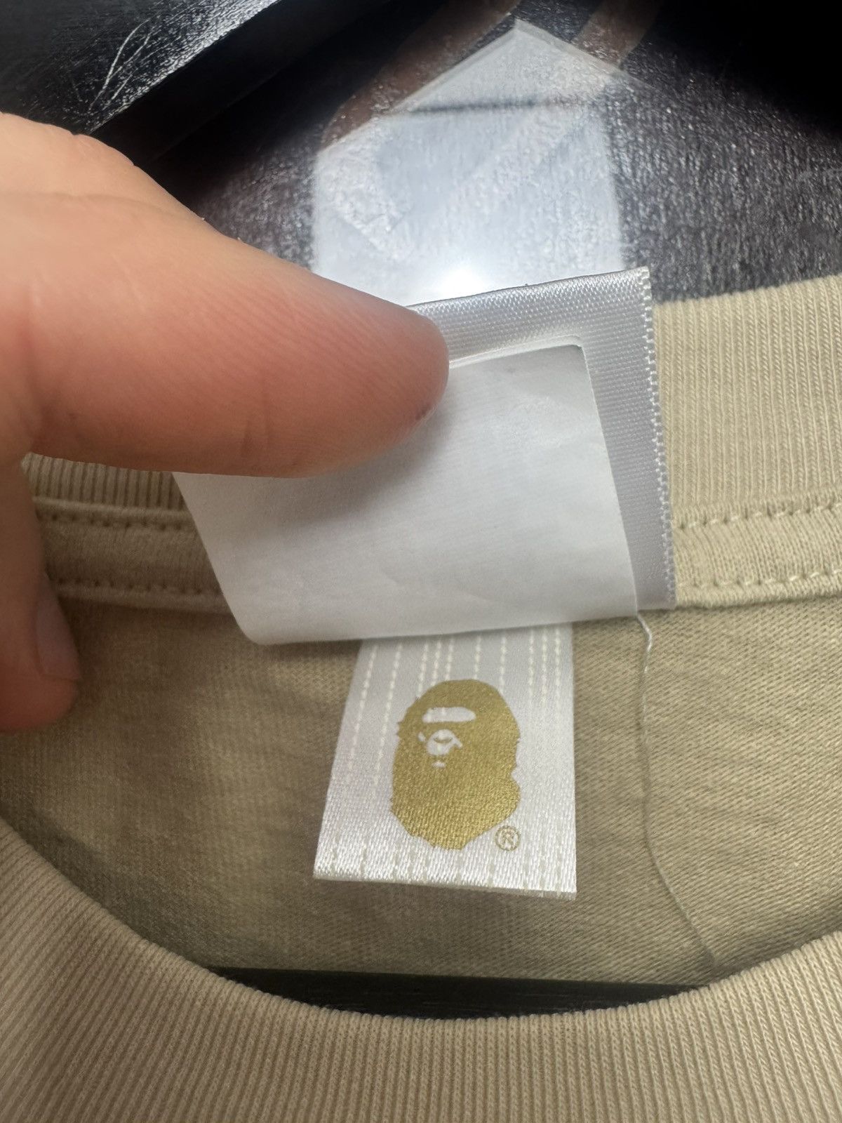 Bape Bape College Logo Tee Beige Streetwear Hype Japan Japanese Size US L / EU 52-54 / 3 - 6 Thumbnail