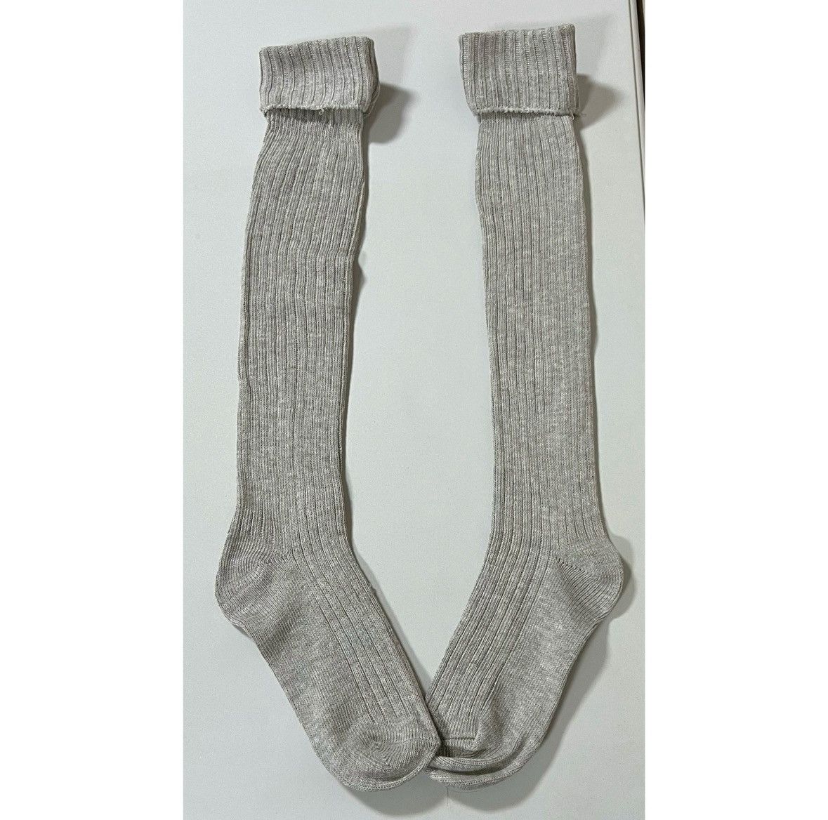 Vintage Muk Luks Gray Knit Knee-High Buckle Winter Boots Socks 🩶 Size ONE SIZE - 4 Thumbnail