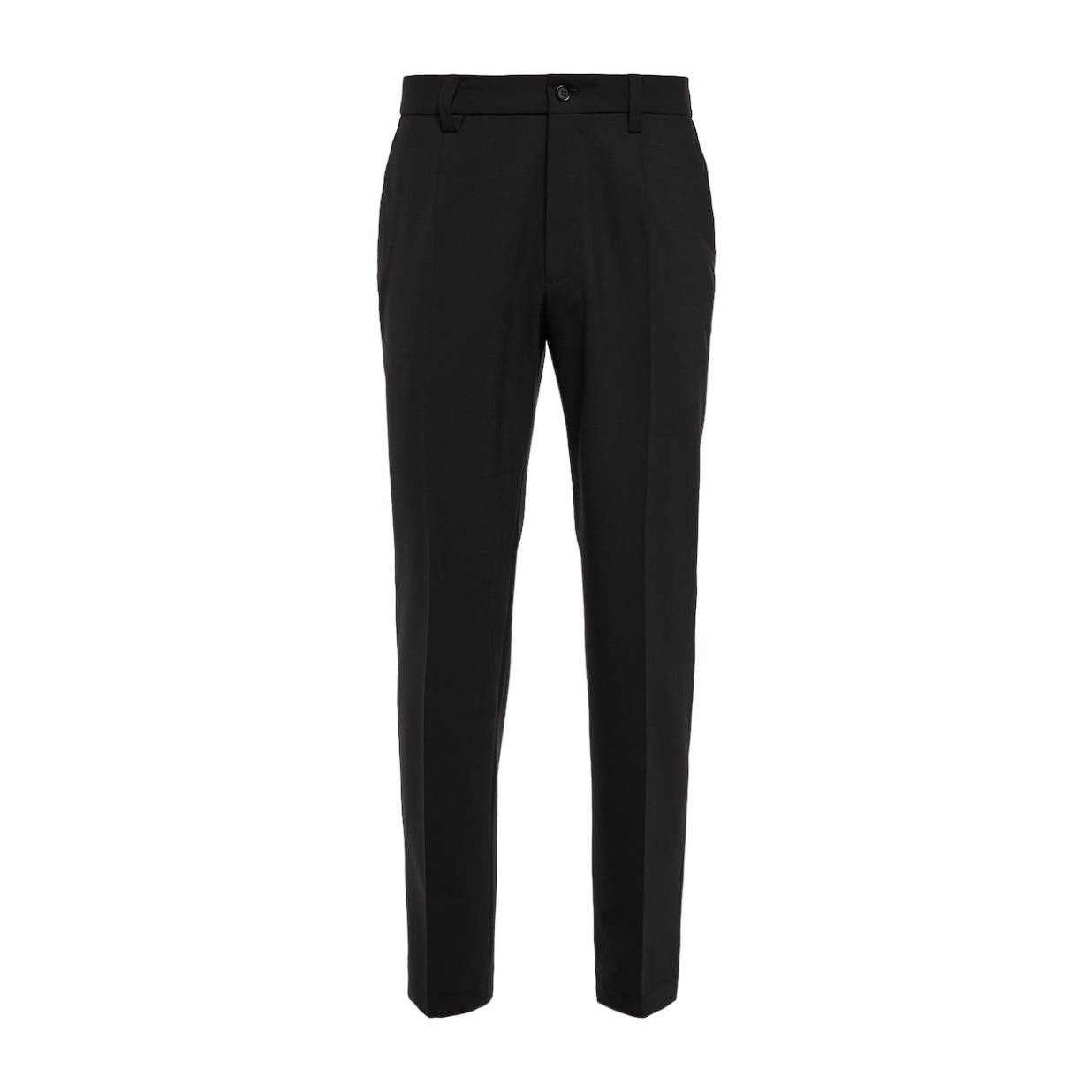 image of Dolce Gabbana Wool-Blend Black Straight Leg Pants Size 2, Women's