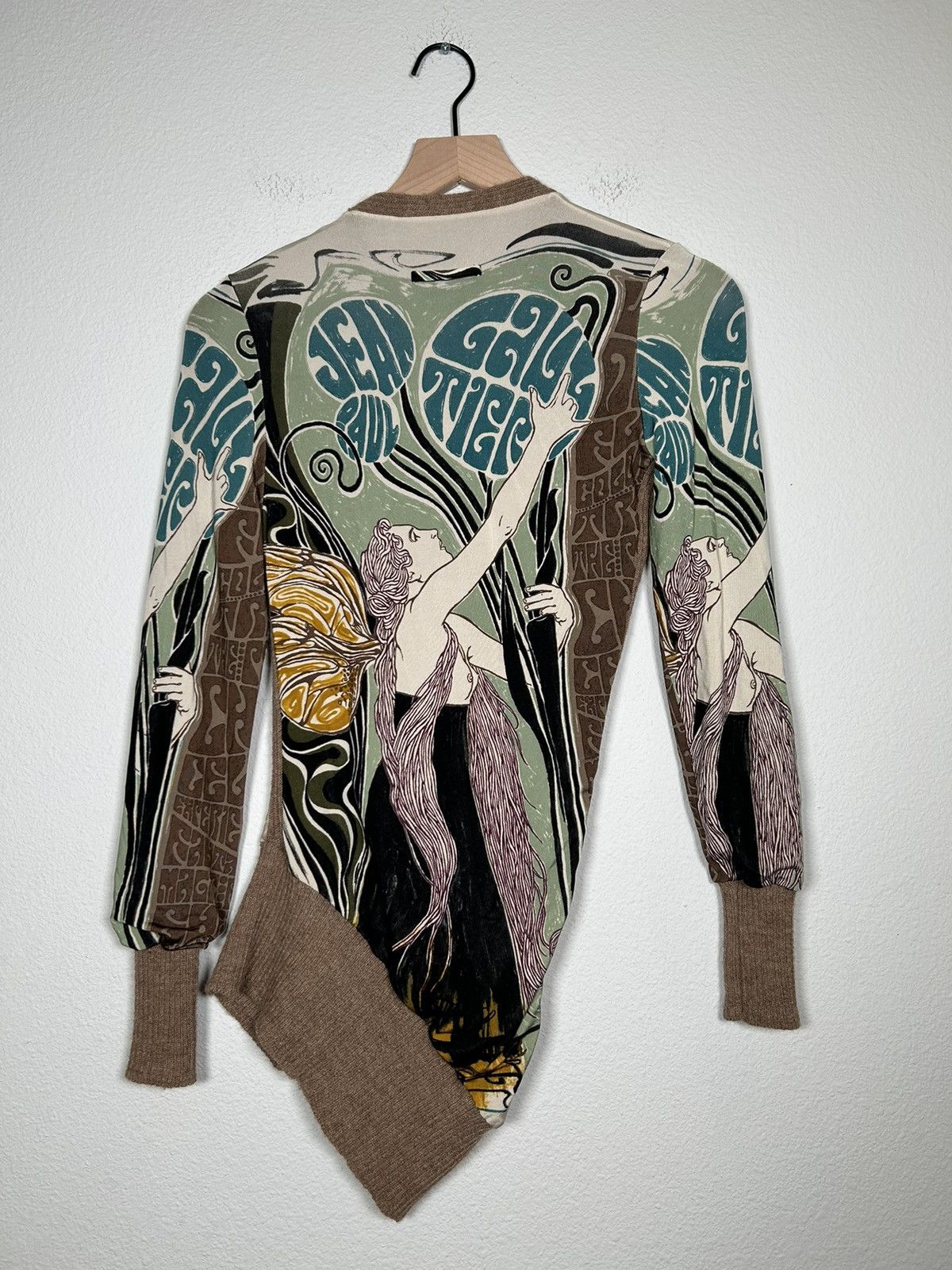 Jean Paul Gaultier Aphrodite Mesh Hybrid Asymmetrical Sweater Size US S / EU 44-46 / 1 - 3 Thumbnail