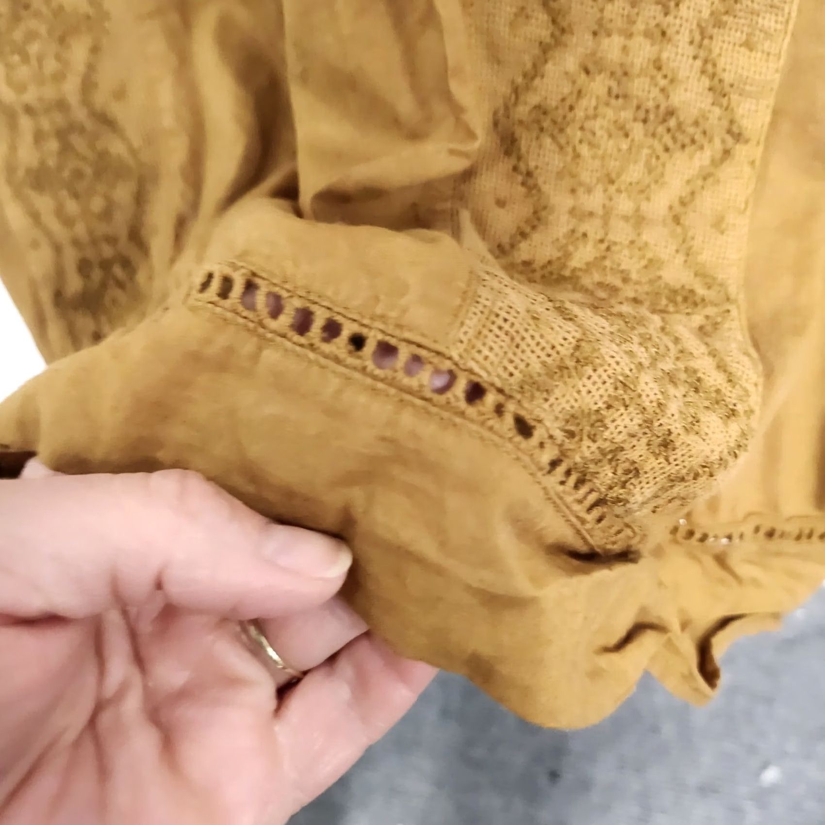 Vintage LOGO Lori Goldstein Womberek Size S Mustard Yellow Embroidered BOHO Top Size S / US 4 / IT 40 - 6 Thumbnail