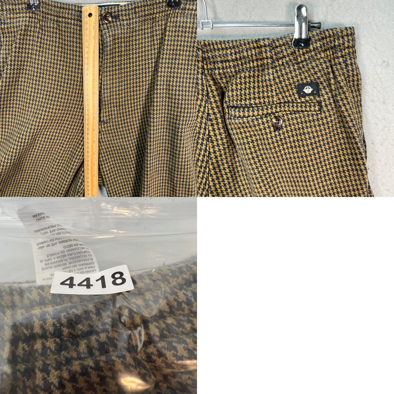 Dockers DOCKERS Mens Size Small Organic Cotton Straight Leg Houndstooth Pants Size US 29 - 9 Thumbnail