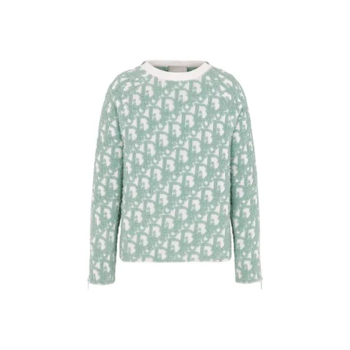 Dior Dior Green Logo Knit Long Sleeve Sweater 0079 Size US M / EU 48-50 / 2 - 1 Thumbnail