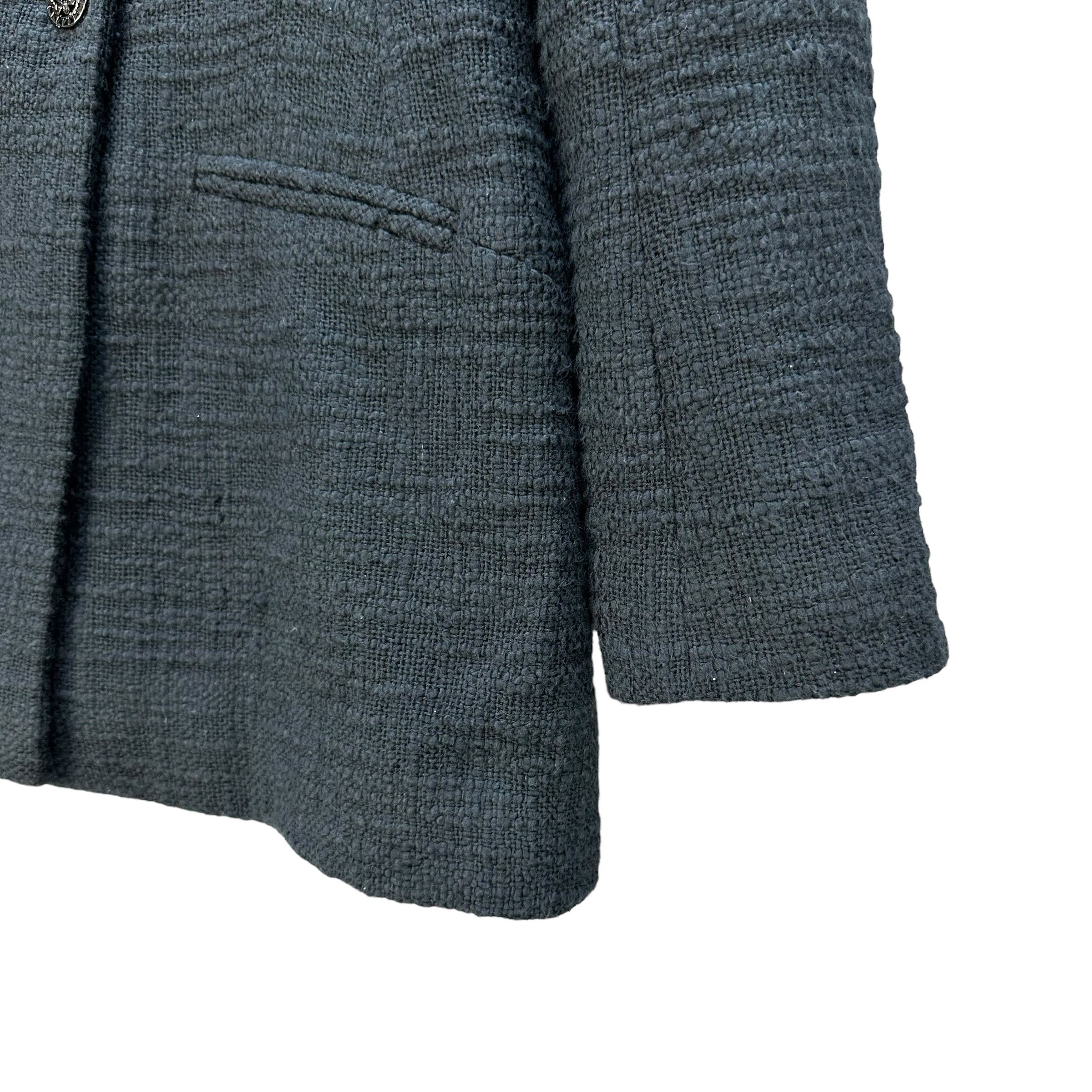 Chanel CHANEL Gray Tweed Jacket #A18-0426 Size S / US 4 / IT 40 - 5 Thumbnail