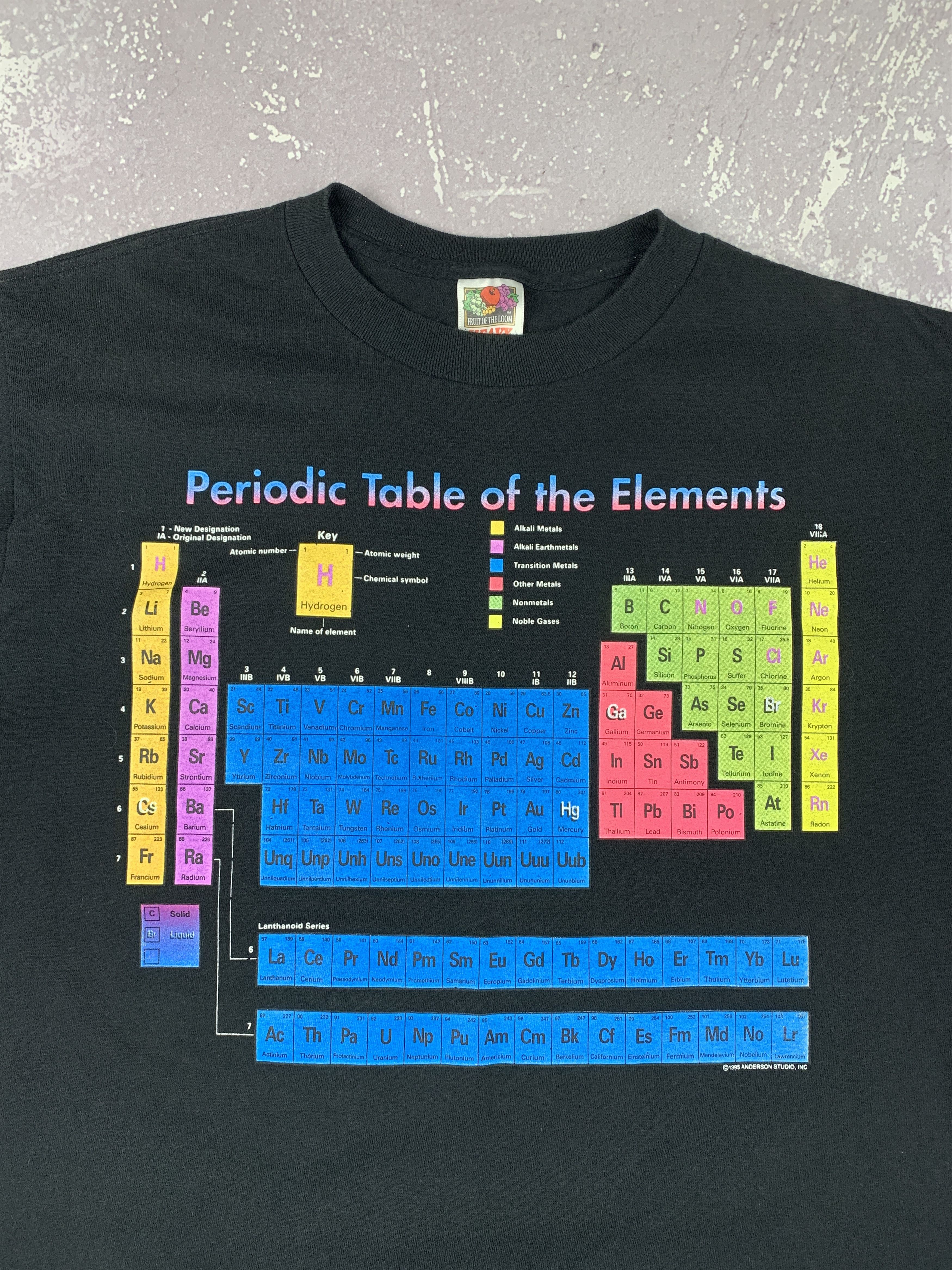 Chemistry × Fruit Of The Loom × Vintage 1995 Periodical Table of the Elements Anderson Studio Tee Size US L / EU 52-54 / 3 - 3 Thumbnail