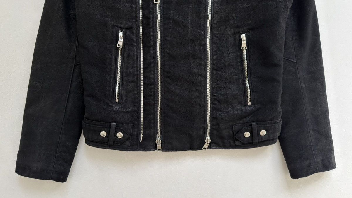 Balmain Black Cotton Sherpa Lined Biker Jacket Size US L / EU 52-54 / 3 - 7 Thumbnail