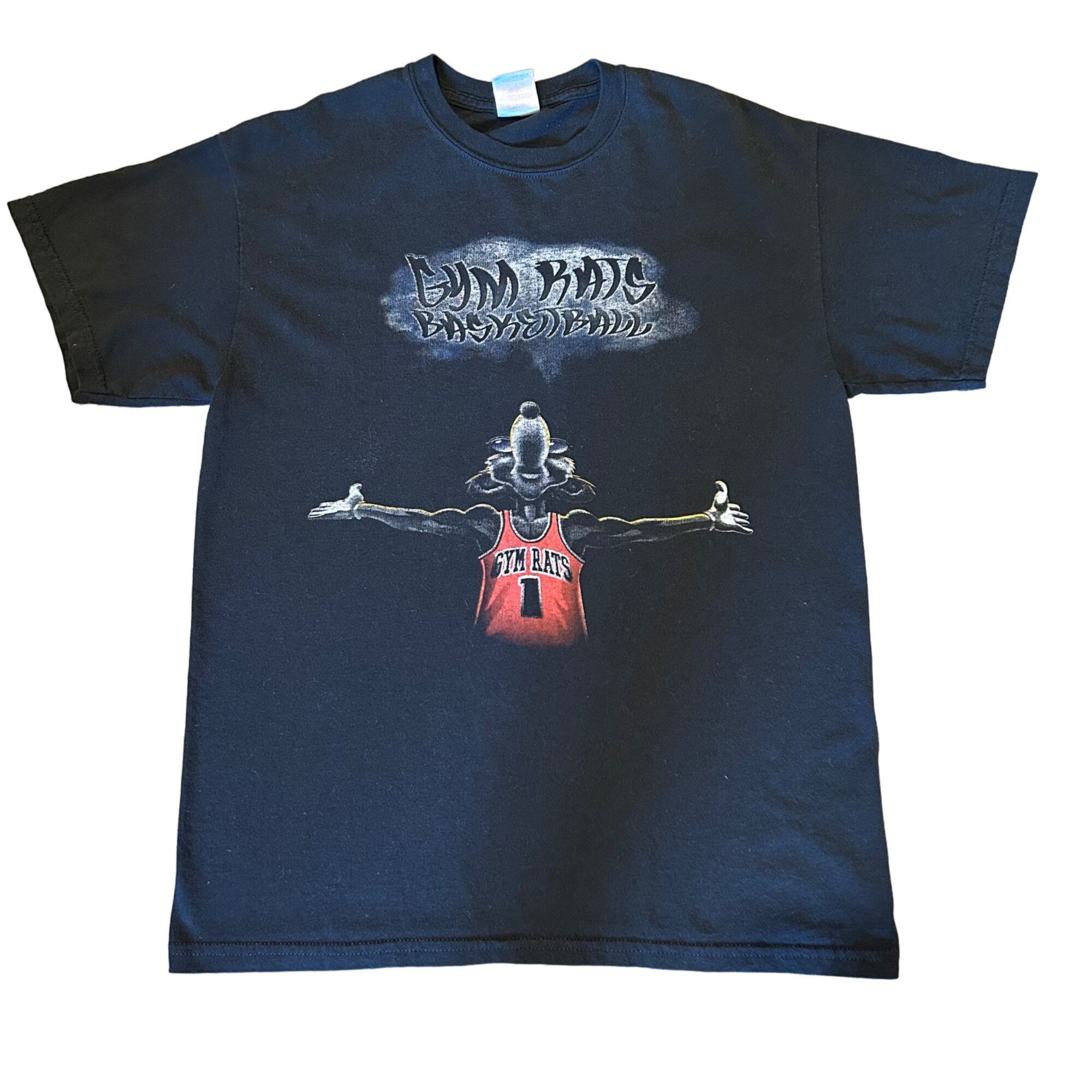Vintage Vintage Graffiti Gym Rats Basketball Black Graphic Tee M Size US M / EU 48-50 / 2 - 1 Thumbnail