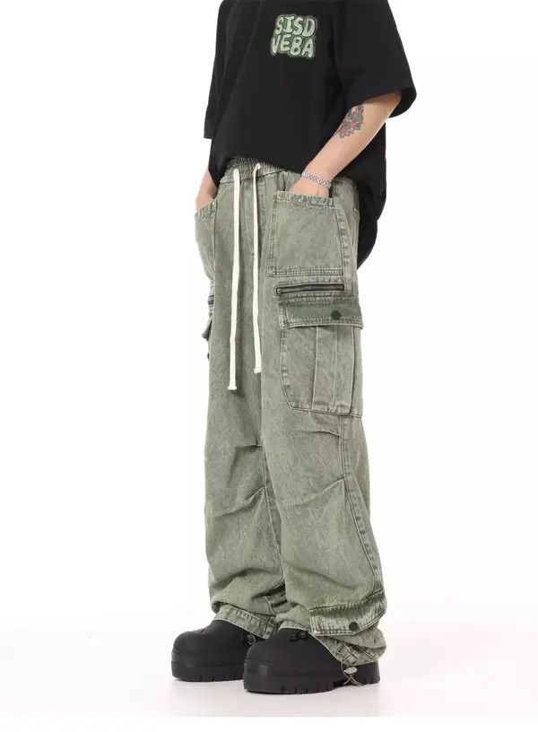 VIBE baggy flared skate hiphop cargo jeans Size US 34 / EU 50 - 5 Thumbnail