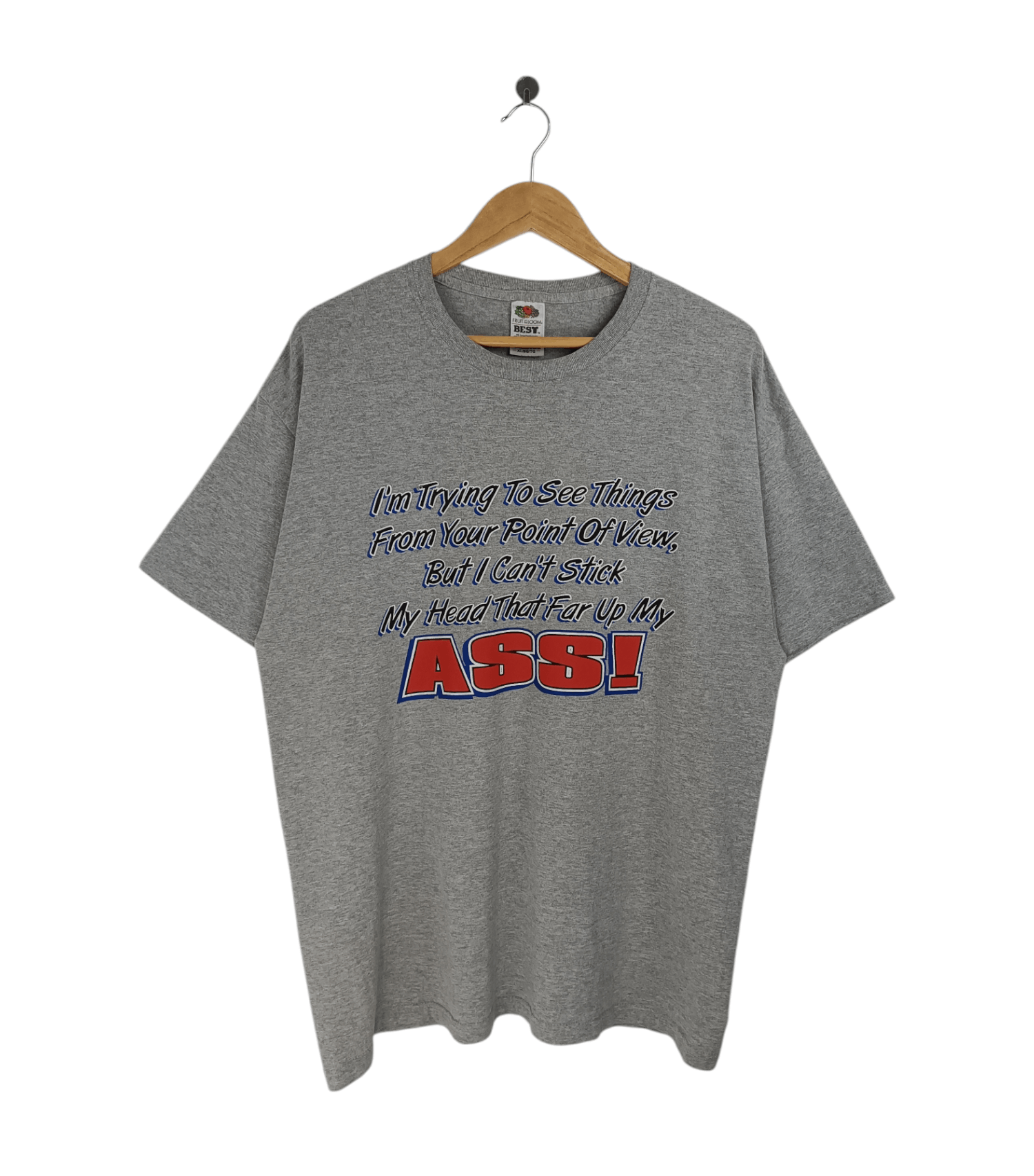 Vintage VINTAGE 90'S MY HEAD THAT FAR UP MY ASS Ts HUMOR ADULT FUNNY Size US XL / EU 56 / 4 - 1 Thumbnail