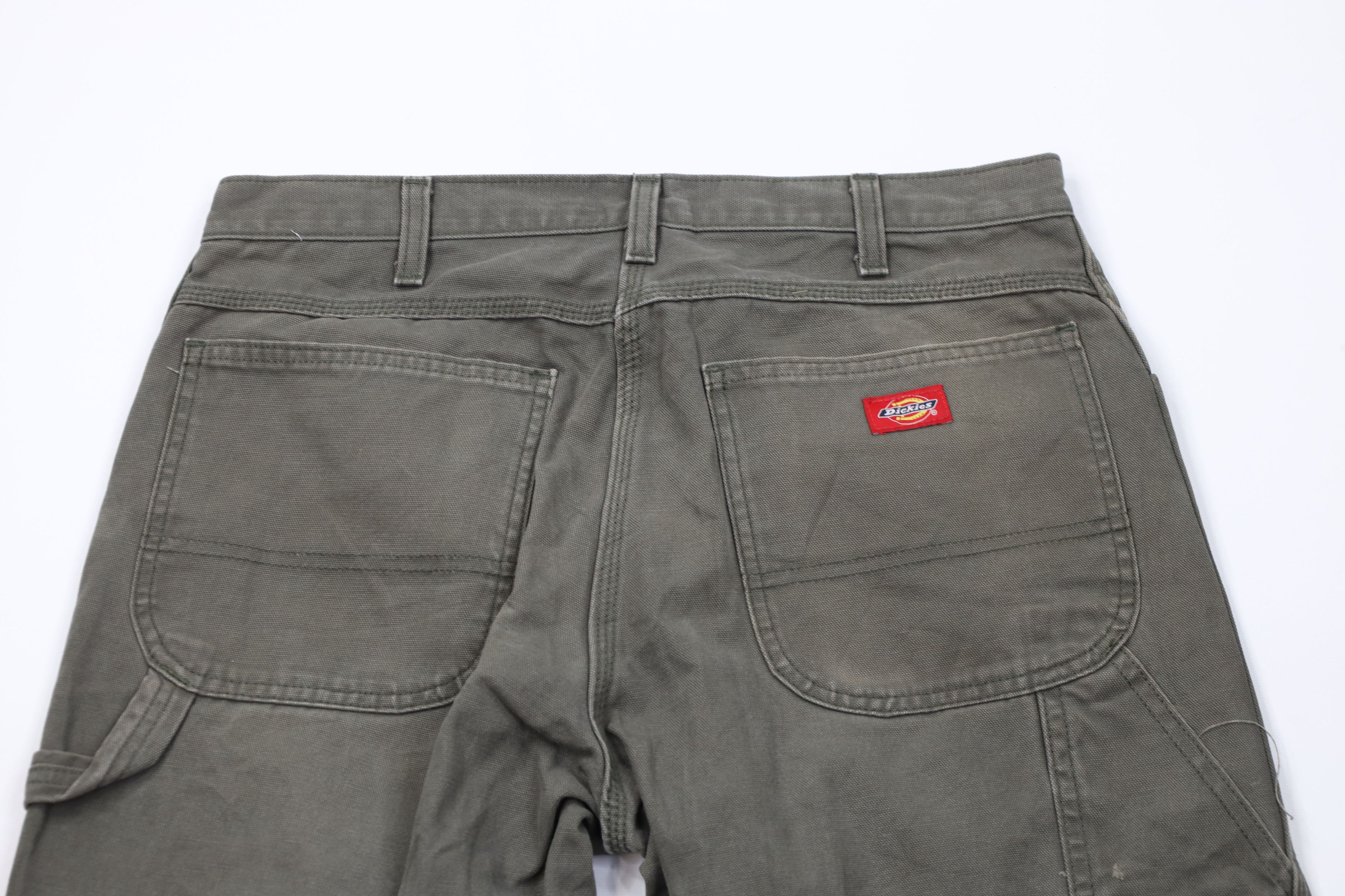 Dickies Vintage Y2K Dickies Canvas Dungaree Pants Workwear Green Size US 33 - 12 Thumbnail