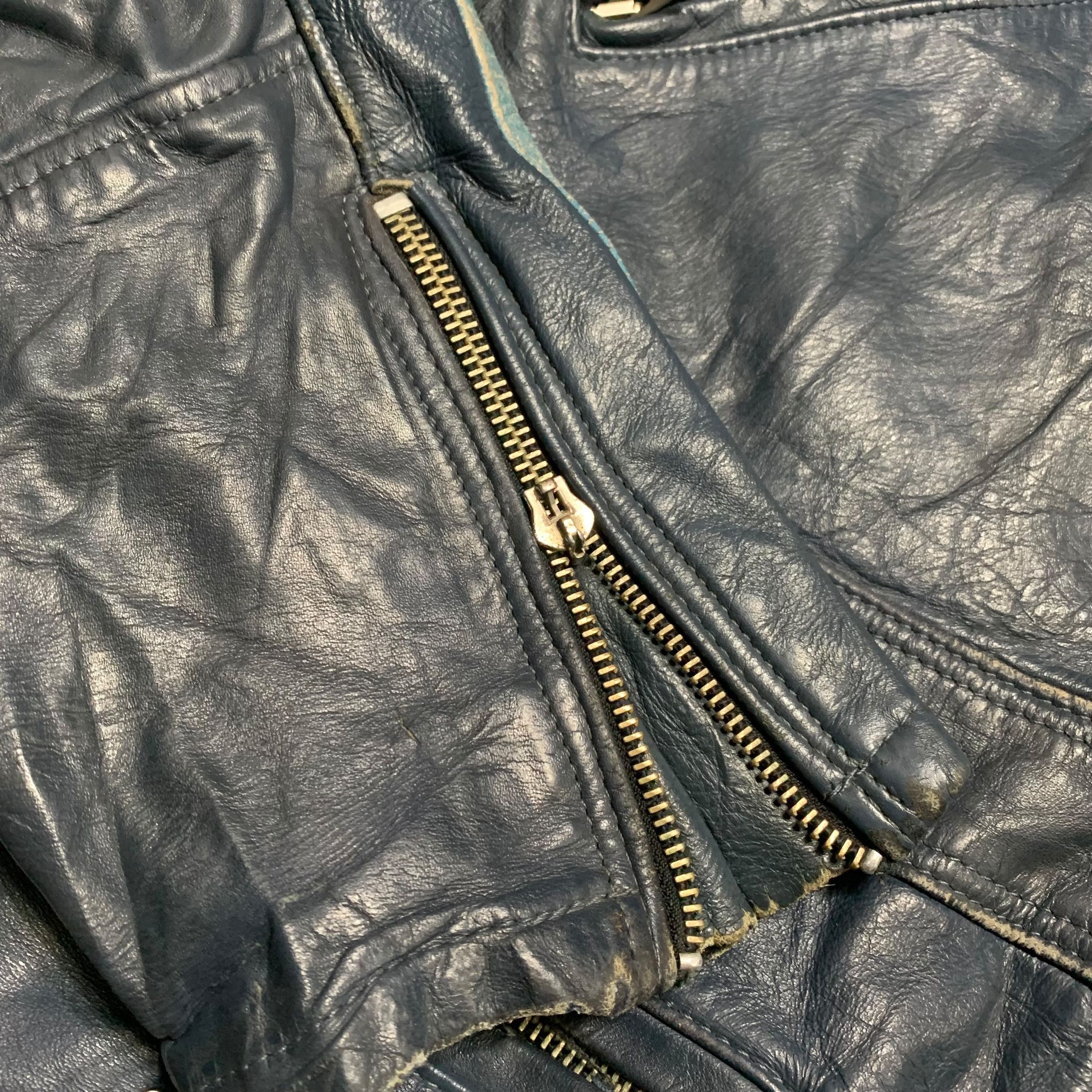 Other Vintage Drospo Biker Leather Jacket Size US L / EU 52-54 / 3 - 5 Thumbnail