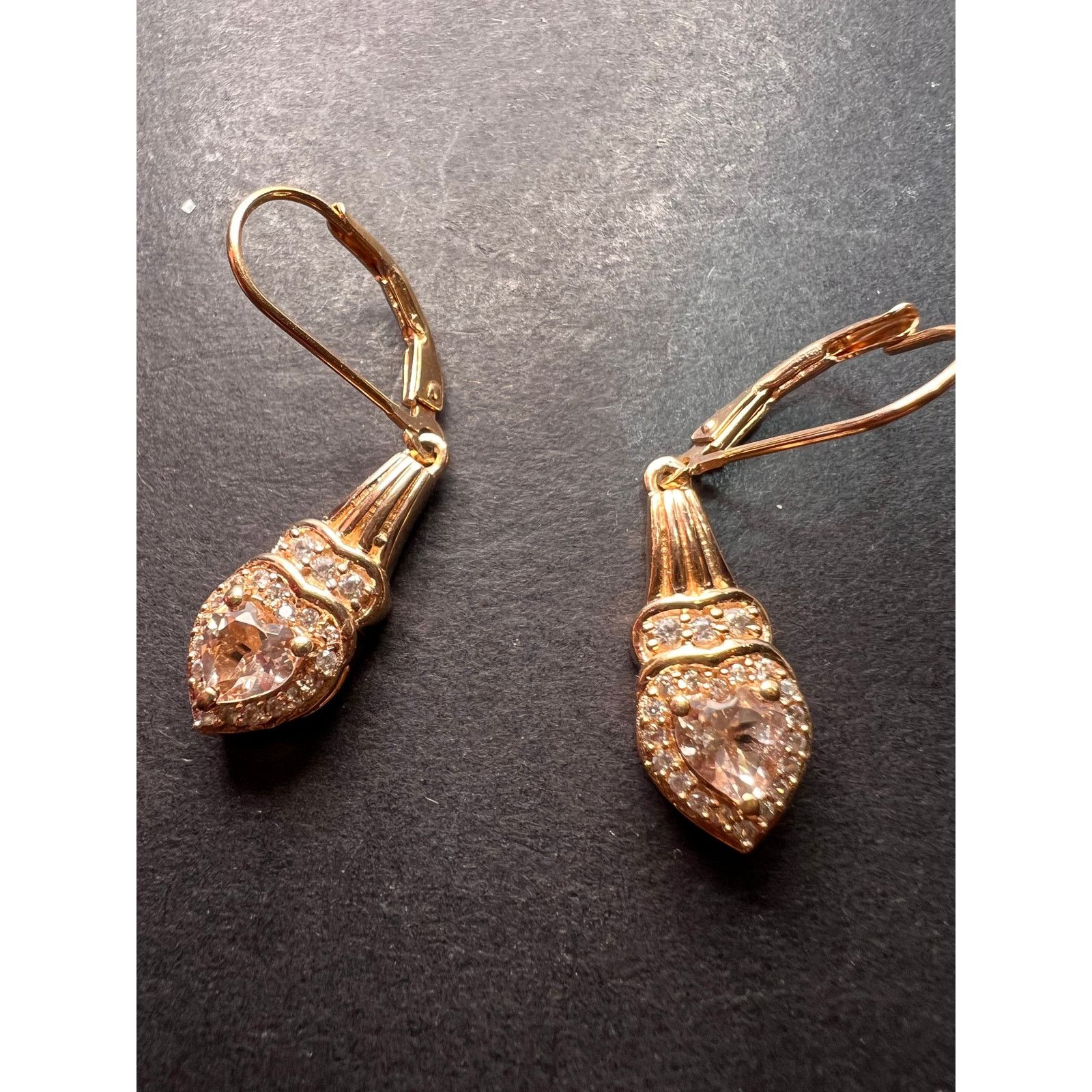 Other Morganite and Zircon rose gold over sterling silver earrings Size ONE SIZE - 8 Thumbnail