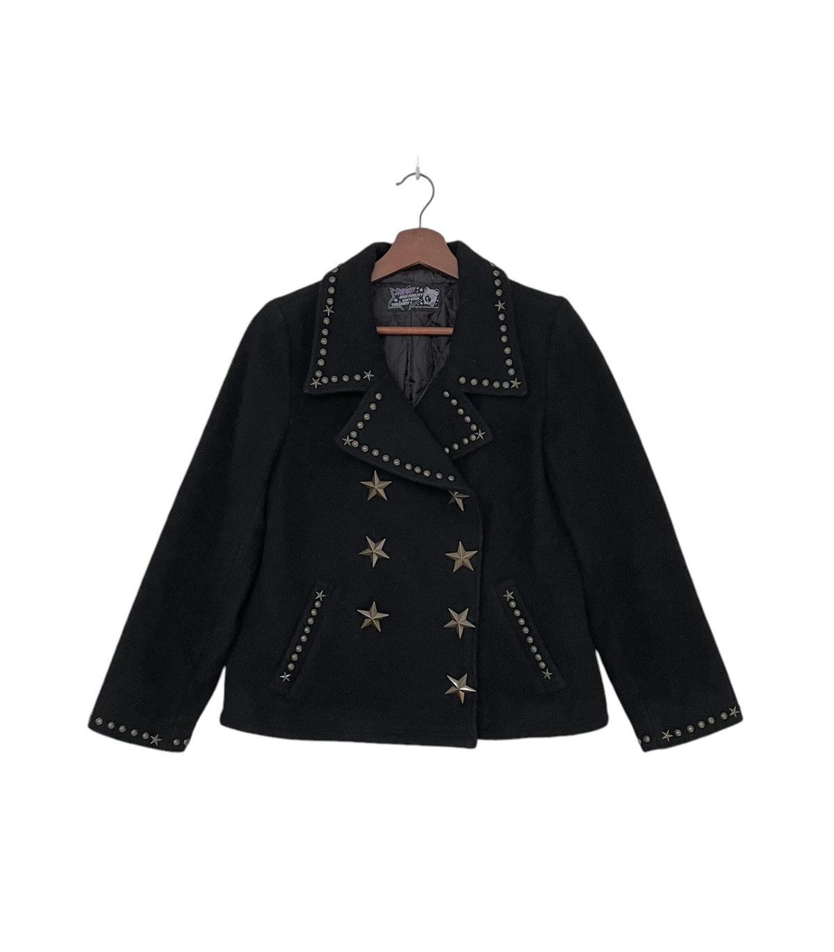 If Six Was Nine × Japanese Brand × Le Grande Bleu (L.G.B.) Vintage Japanese Brand Shout Studded Star Wool Jacket 1990s Size US M / EU 48-50 / 2 - 1 Thumbnail