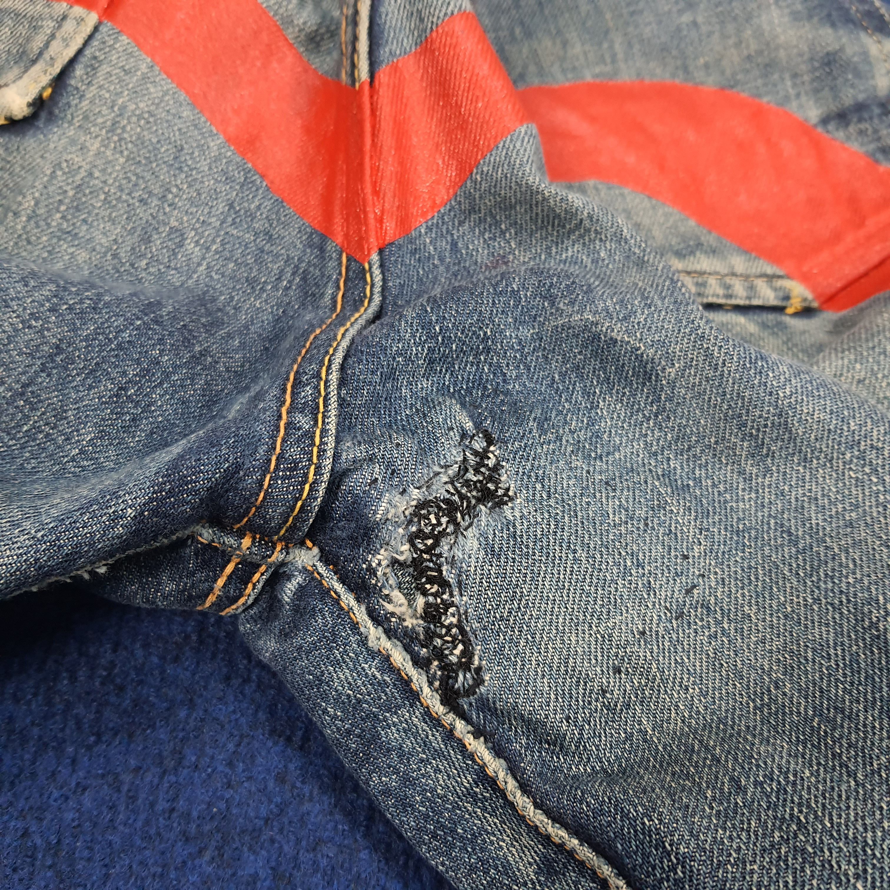 Japanese Brand × Vintage Vintage Evisu Selvedge Custom Red Daicock Jeans Size US 28 / EU 44 - 11 Thumbnail