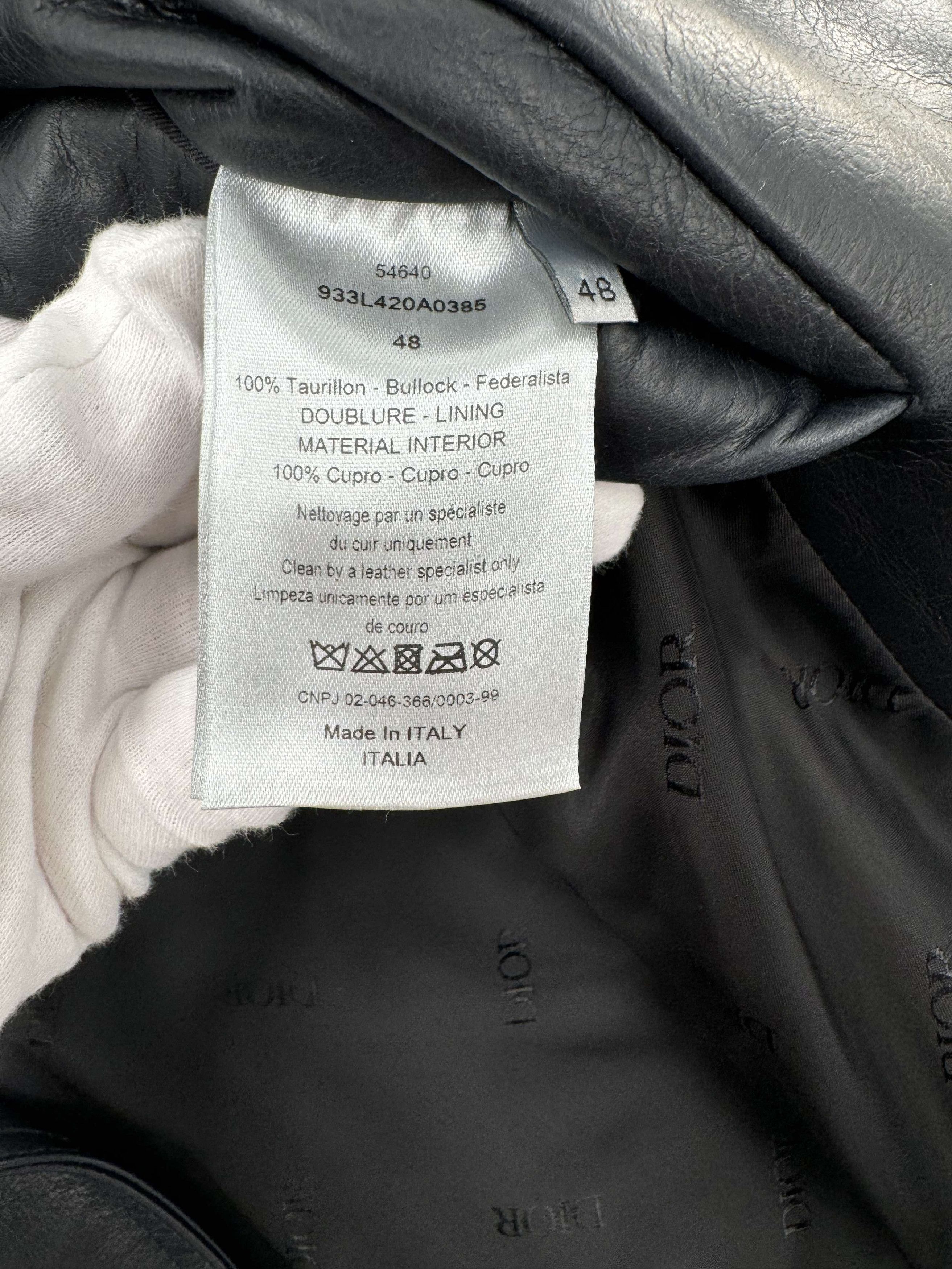 Dior Dior - Saddle D Pocket Biker Jacket In Grey Bull Leather M Size US M / EU 48-50 / 2 - 4 Thumbnail