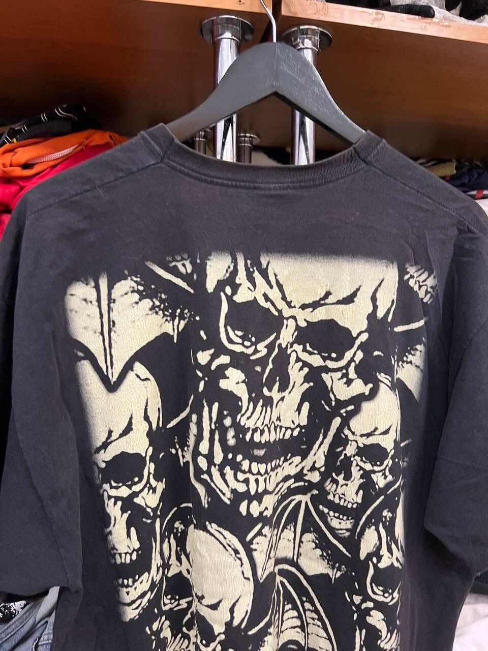 Affliction × Vintage Crazy vintage skull graphic emo goth t-shirt Size US XL / EU 56 / 4 - 6 Thumbnail