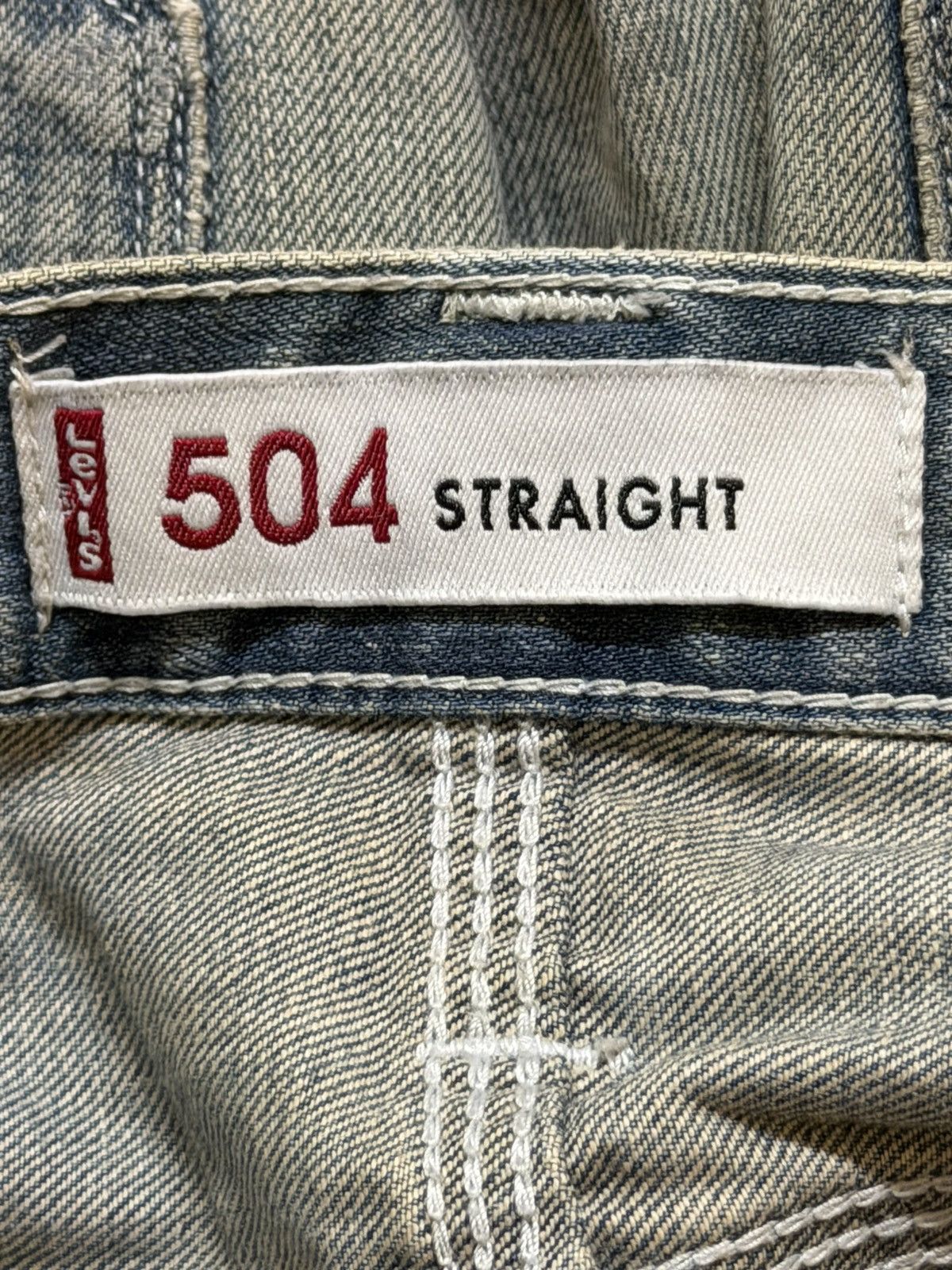 Levi's Vintage Y2K Levis 504 Faded Wash Whisker Distressed Straight Size US 30 / EU 46 - 8 Thumbnail