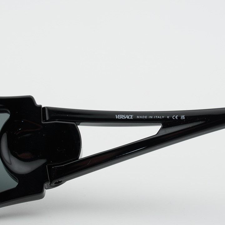 Versace Versace VE4475 GB1/87 Sunglasses Black Shield Frame Size ONE SIZE - 8 Thumbnail