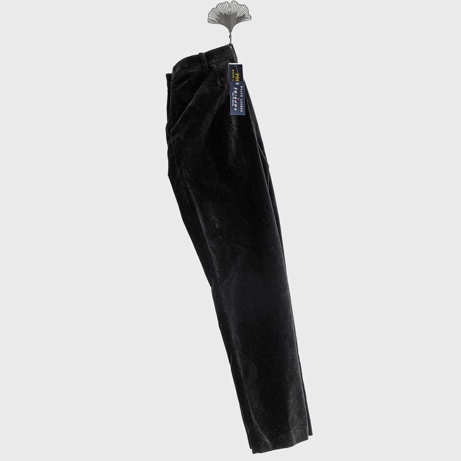 Polo Ralph Lauren POLO RALPH LAUREN X FRIENDS Velvet Straight Pant Black Sz 10 Size 32" / US 10 / IT 46 - 5 Thumbnail