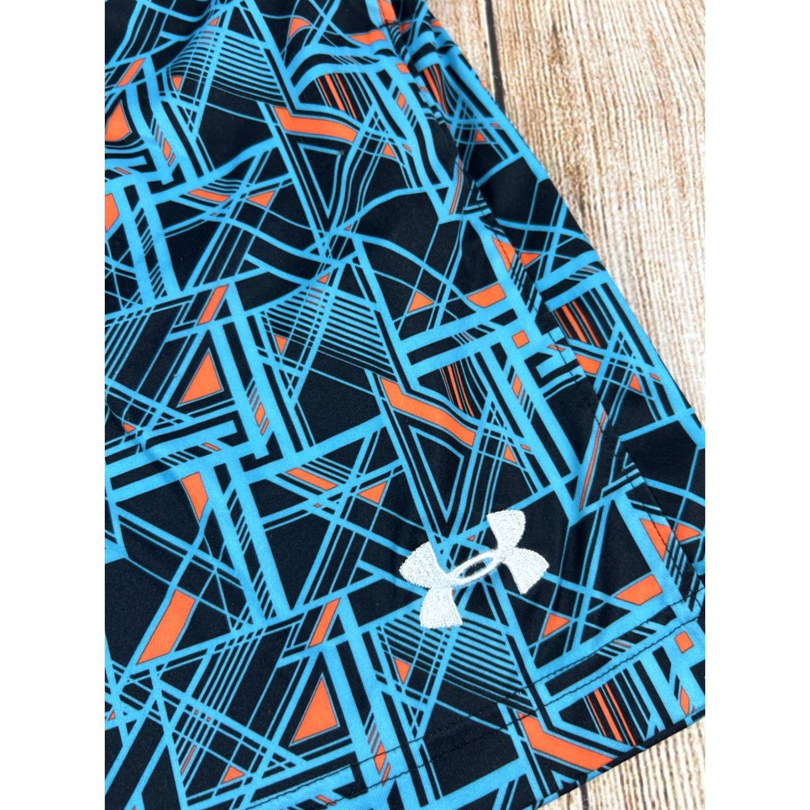 Under Armour Mens Under Armour Athletic Shorts Geometric Print Blue Orange Size S Short Regular Men Size US 29 - 4 Thumbnail