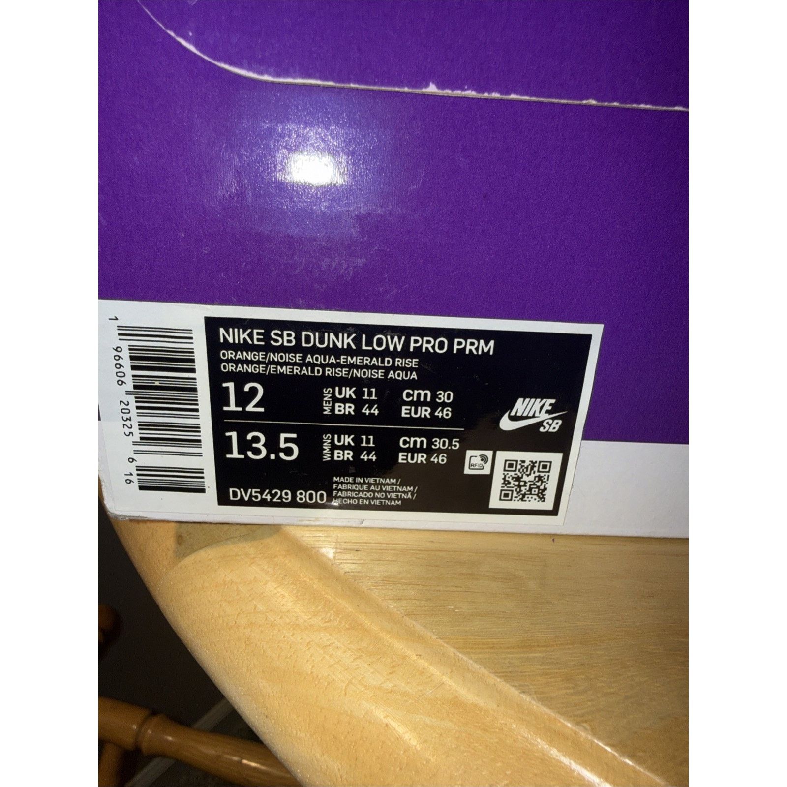 Nike Nike SB Dunk Low Orange Emerald Rise Size 12 Preowned OG BOX Size US 12 / EU 45 - 11 Thumbnail