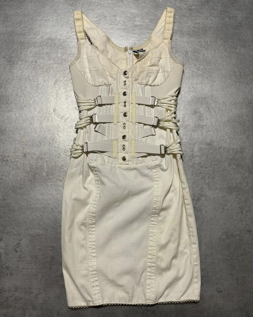 white christmas dresses BELTED BONDAGE DRESS – trashandvaudeville main image 1