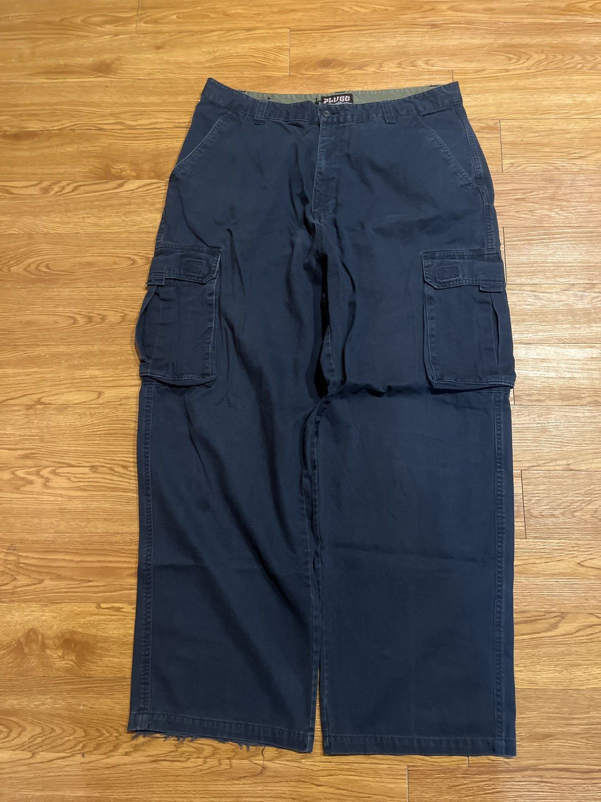 Vintage vintage 90’s khaki blue plugg cargo pants Size US 36 / EU 52 - 2 Thumbnail