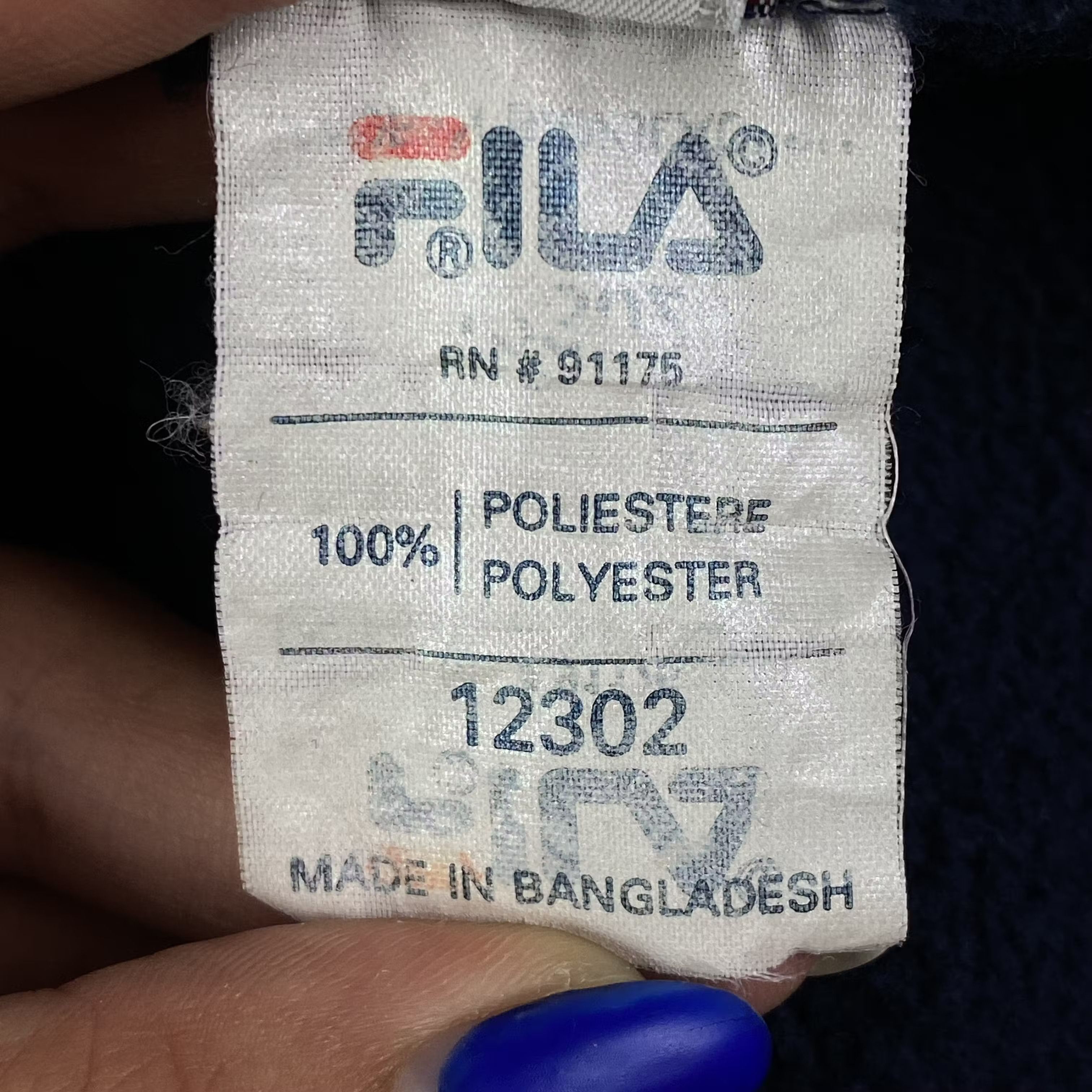 Fila × Vintage Mens Fleece Sweatshirt Fila Vintage Size М Big Logo Back Size US M / EU 48-50 / 2 - 7 Thumbnail