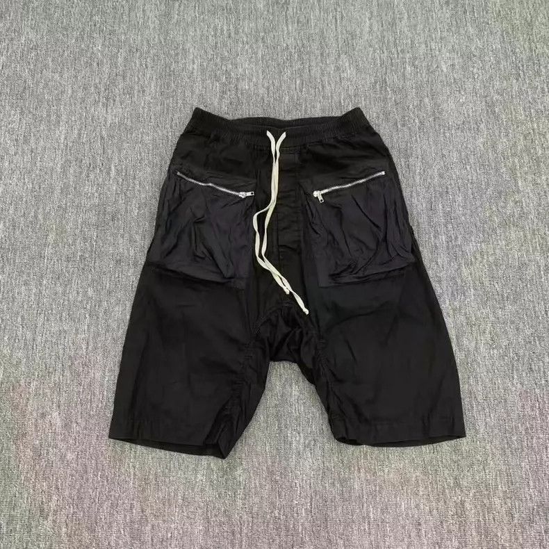 Rick Owens RICK OWENS size xs Black Drop Crotch Double Pocket Drawstr Size US 28 / EU 44 - 1 Thumbnail