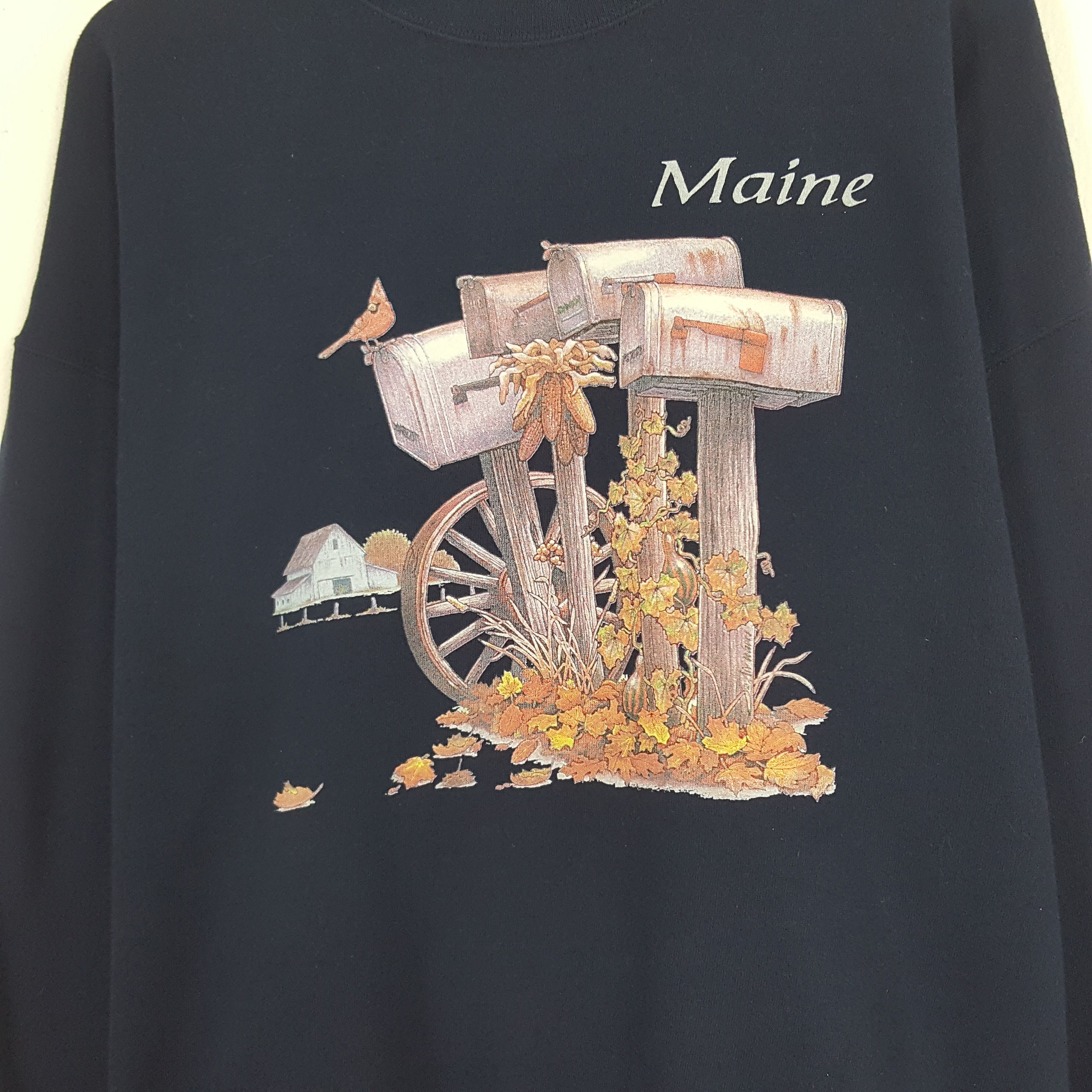 Vintage Vintage Maine Art Wall Sweatshirt Size US XXL / EU 58 / 5 - 2 Thumbnail