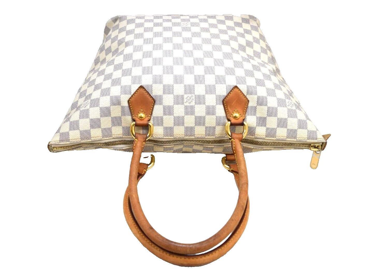 Louis Vuitton Auth Louis Vuitton Saleya MM Tote Bag Azur Canvas N51185 Size ONE SIZE - 4 Thumbnail