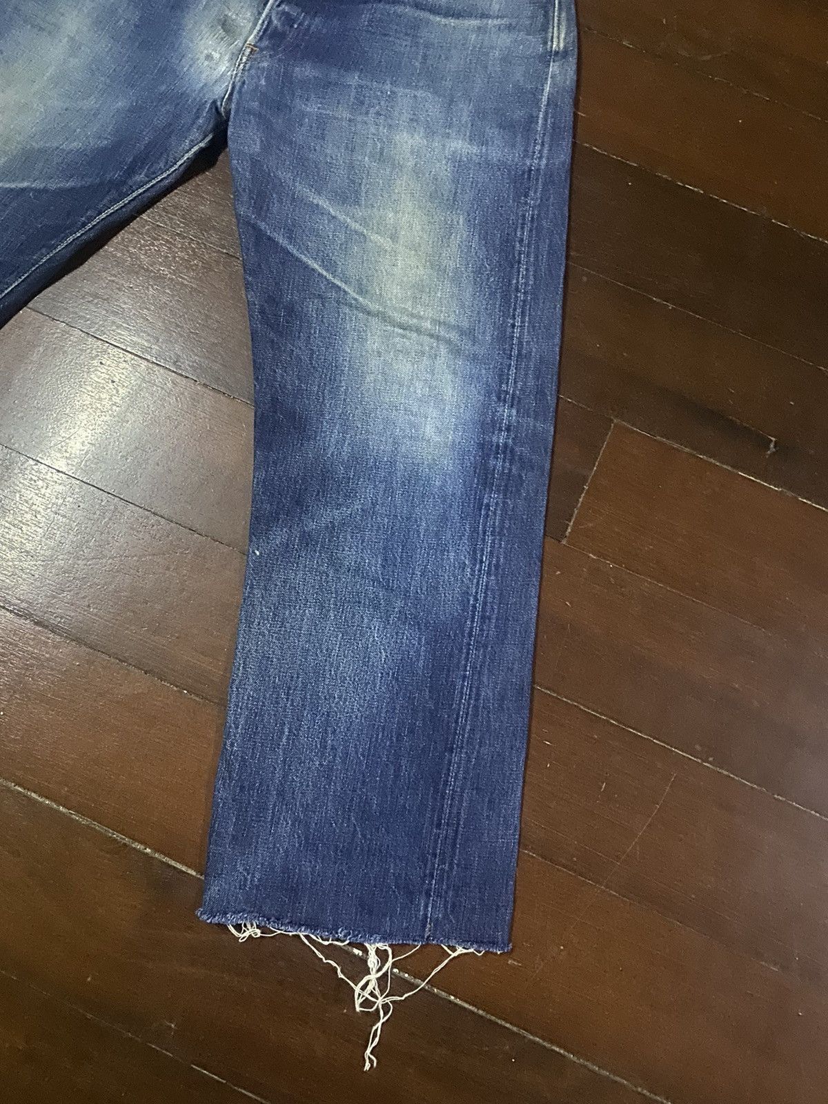Orslow FIRE🔥 Vintage fullcount distressed wide leg selvedge denim Size US 36 / EU 52 - 4 Thumbnail