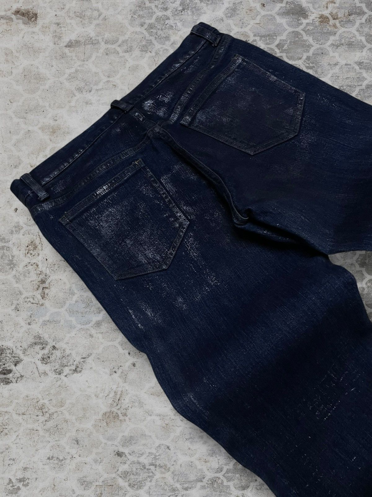 Shellac Vintage 1990s Authentic Designer Shellac Wax Style Denim Size US 29 - 16 Thumbnail