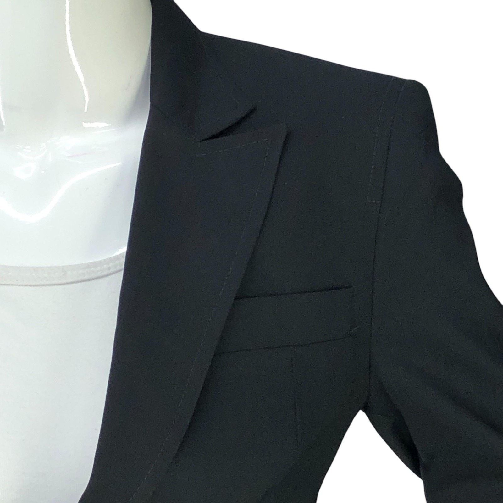 Costume National Costume National Blazer 40 Black Wool Tailored Italy Jacket Size S / US 4 / IT 40 - 4 Thumbnail