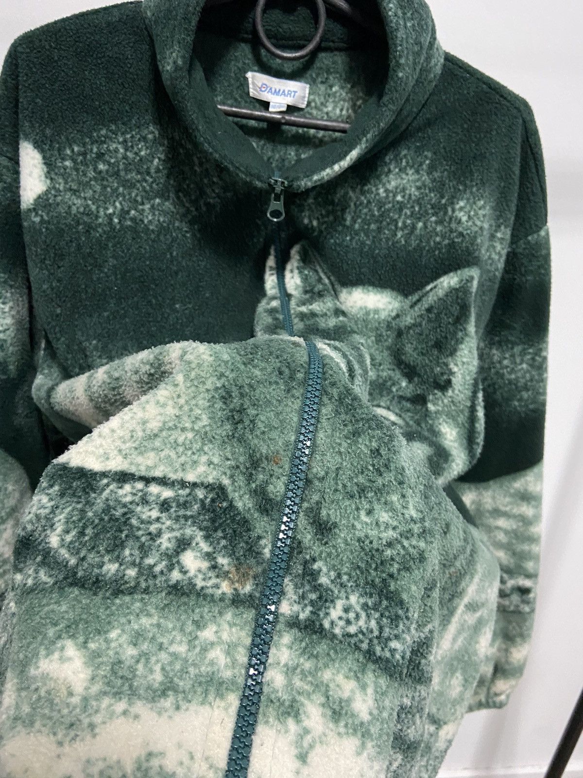 Japanese Brand × Vintage Wolves 🐺 Fleece Jacket Warm Vintage Zip Overprint Size US L / EU 52-54 / 3 - 7 Thumbnail