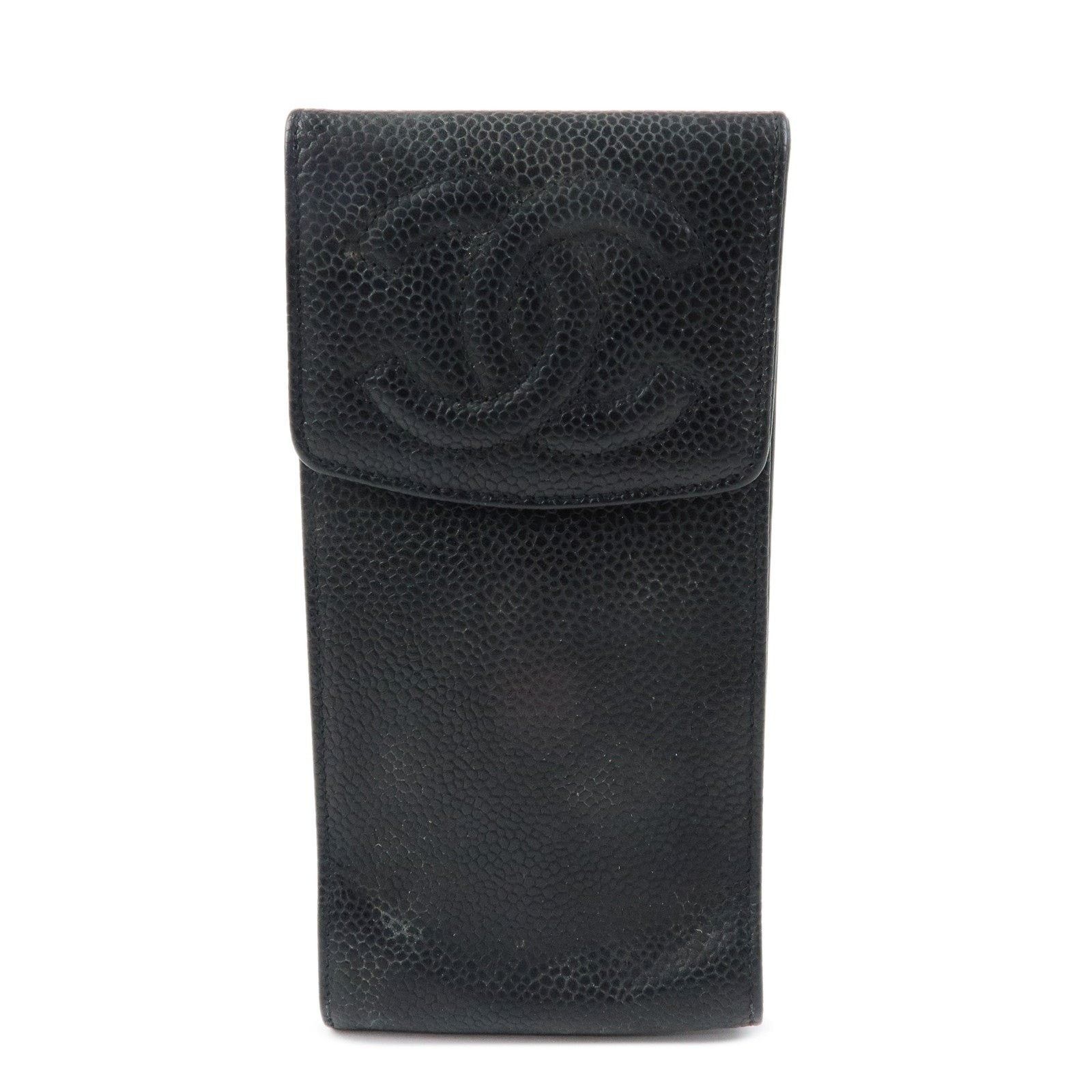 Chanel Chanel CC Logo Caviar Leather Eyeglasses Case Black Size ONE SIZE - 1 Thumbnail