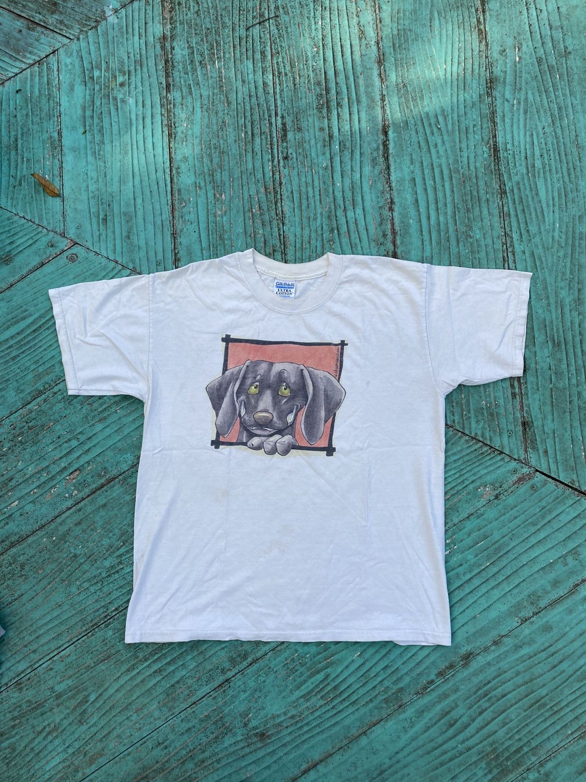Gildan Vintage black lab duck hunting style smile 2000 Size US L / EU 52-54 / 3 - 2 Thumbnail