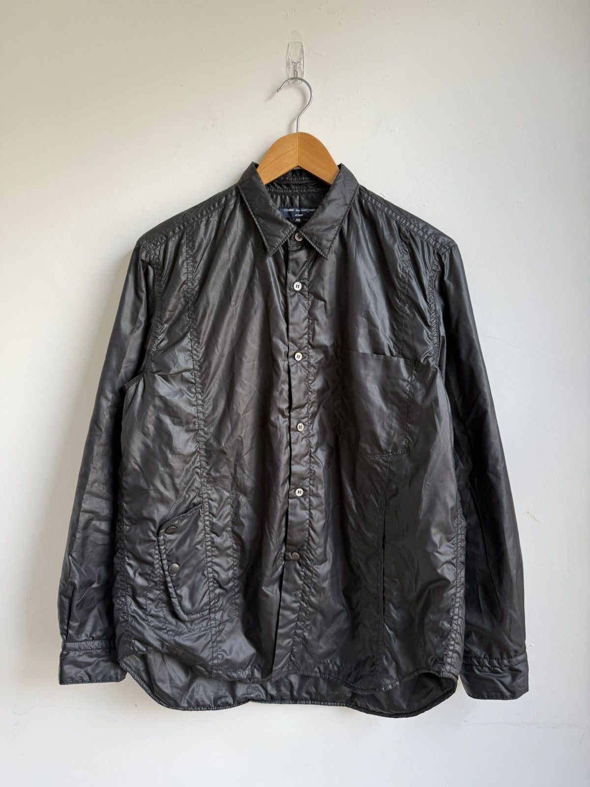 Comme des Garcons Homme Cdg Homme AD2007 Black Shacket Size US S / EU 44-46 / 1 - 1 Thumbnail