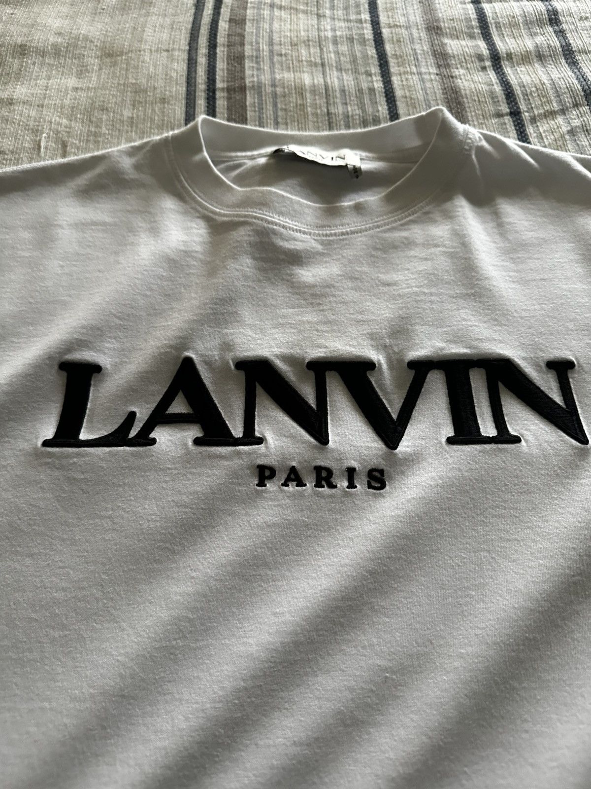 Lanvin Lanvin Embroidered T-Shirt ‘White’ Size US M / EU 48-50 / 2 - 2 Thumbnail