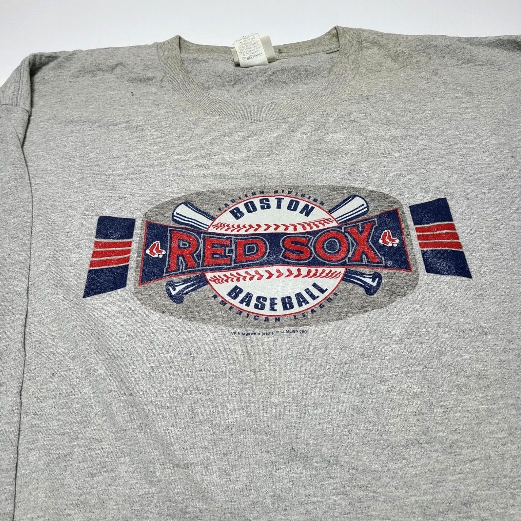 Lee VINTAGE Boston Red Sox Baseball American League 2XL Gray Long Sleeve Shirt Mens Crew Neck Sports 2000s Size US XXL / EU 58 / 5 - 3 Thumbnail
