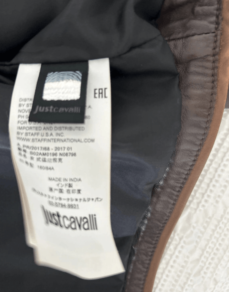 Just Cavalli Roberto Cavalli Laather Jacket Bomber Biker Moto Crop EX0213 Size S / US 4 / IT 40 - 4 Thumbnail