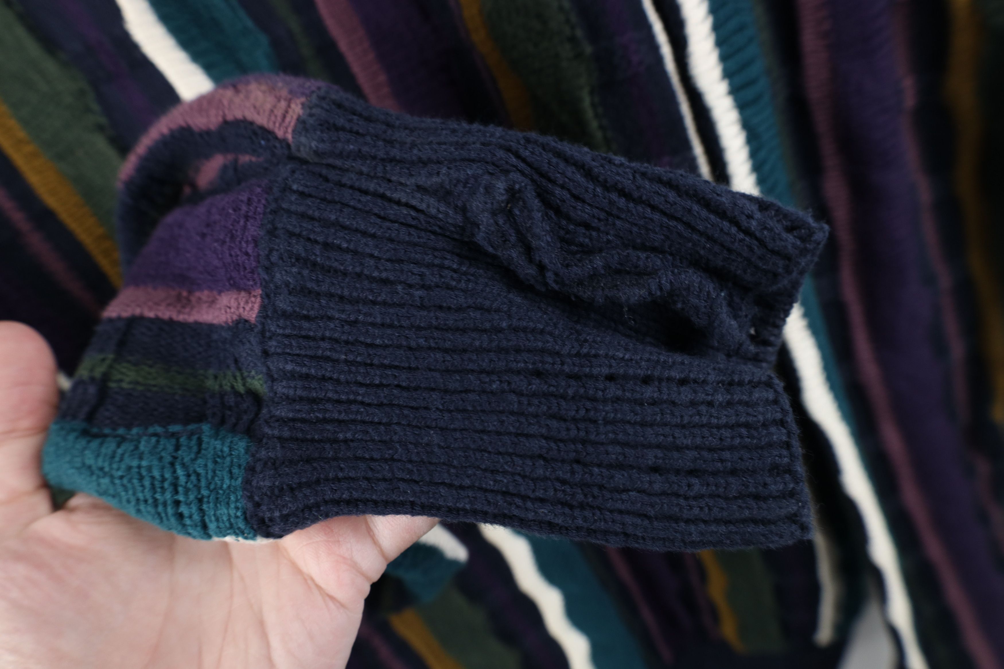 Vintage Vintage 90s Coogi Style Rainbow Striped Knit Sweater Size US L / EU 52-54 / 3 - 5 Thumbnail