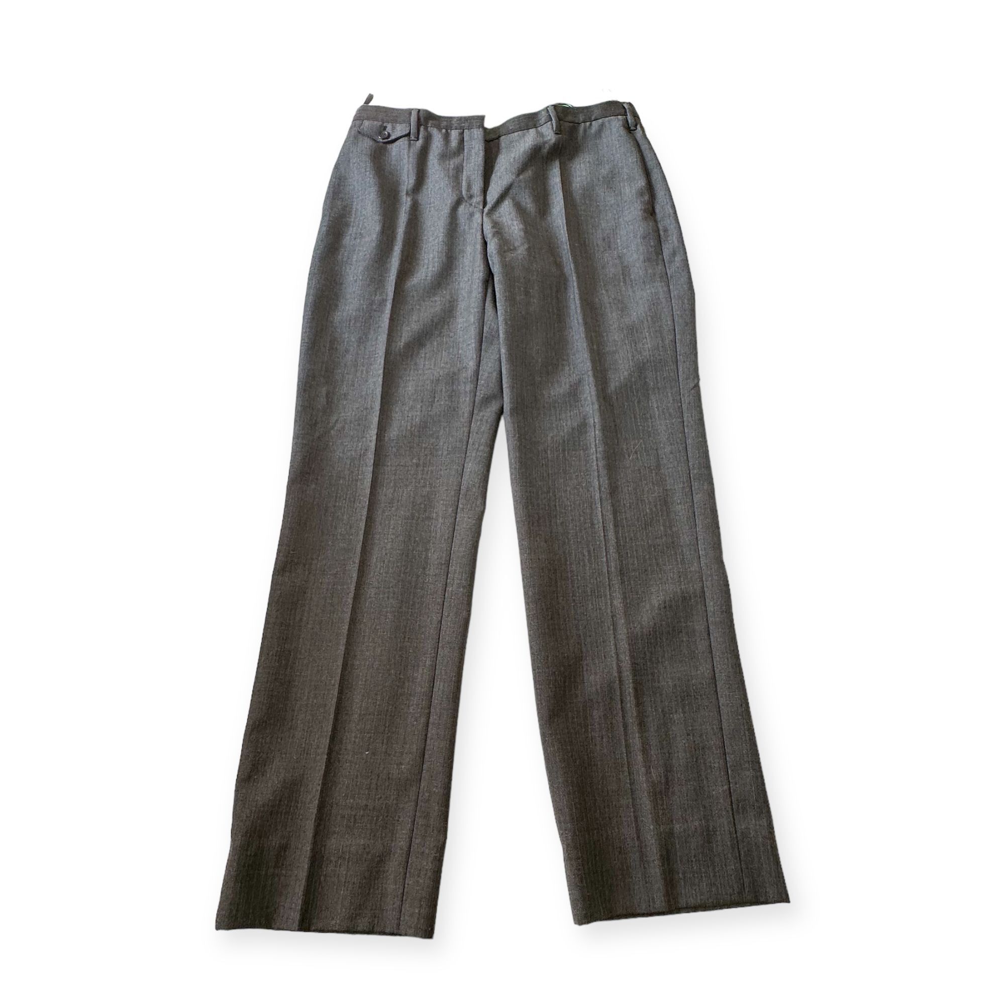Prada Prada FW2003 Gray Wool Pants + Belt (46) Size 32" / US 10 / IT 46 - 1 Thumbnail