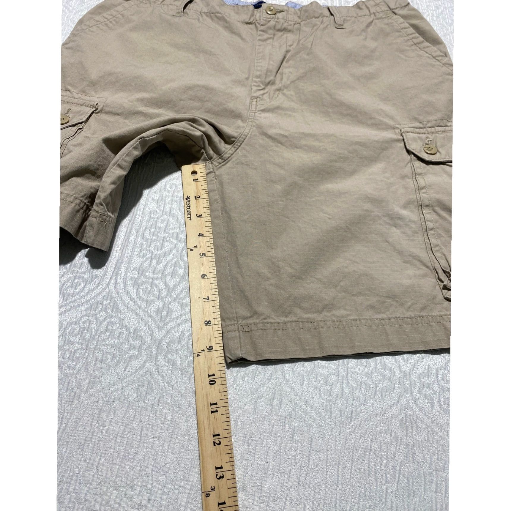 Club Room Club Room Mens Cargo Shorts Khaki Tan Size 36 Ripstop 100% Cotton Utility Casual Size US 36 / EU 52 - 5 Thumbnail